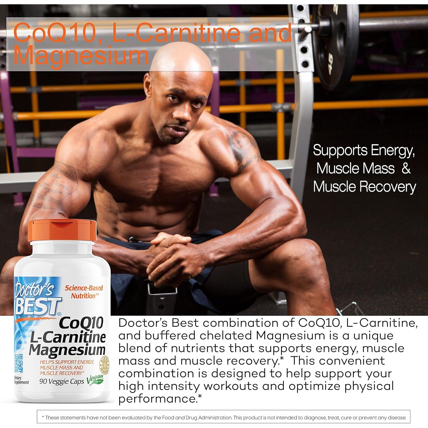 Suplemento Energético Mejor del Doctor CoQ10 L-Carnitina Magnesio 90 Cápsulas