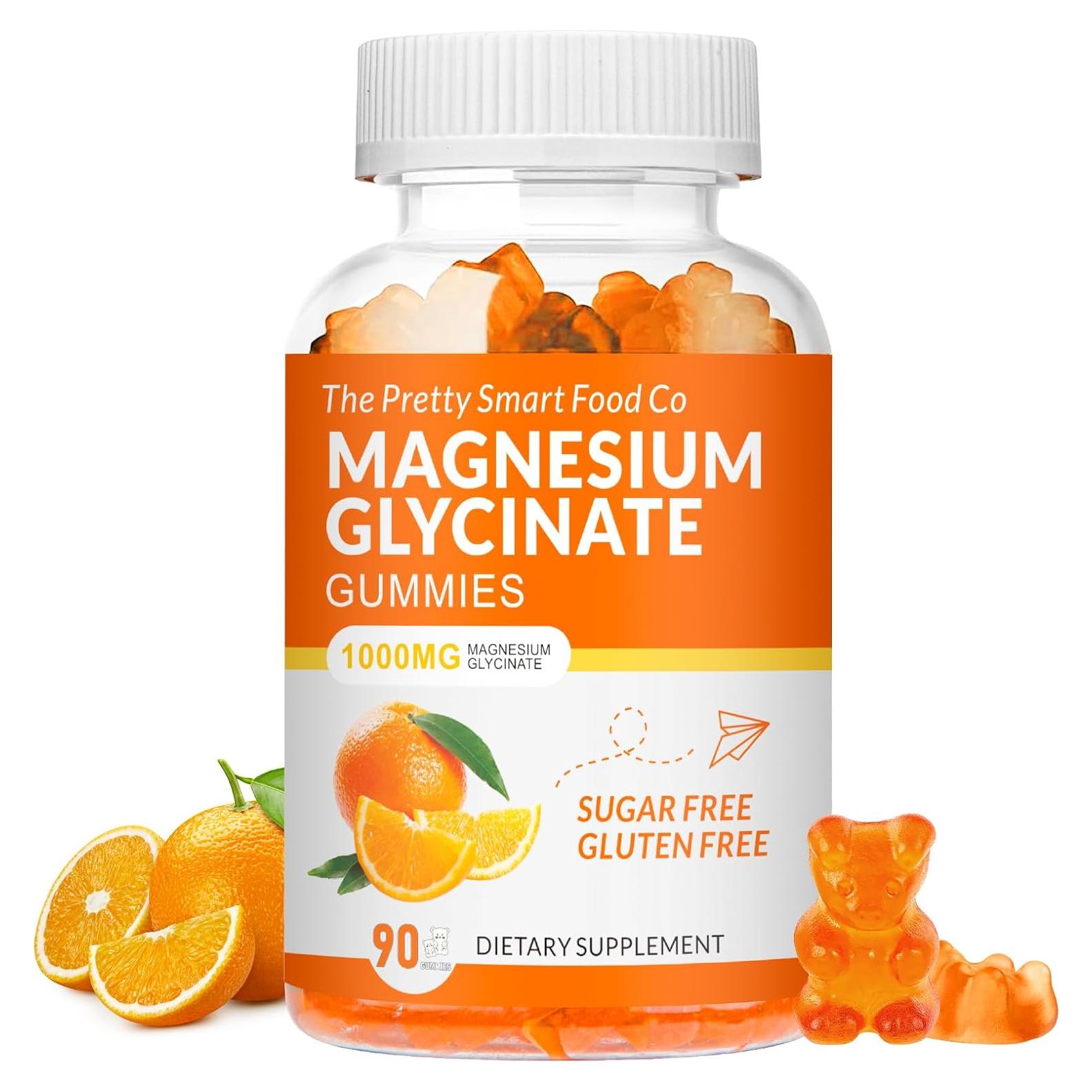 Gomitas de Glicinato de Magnesio 1000mg - Sin Azúcar - Naranja