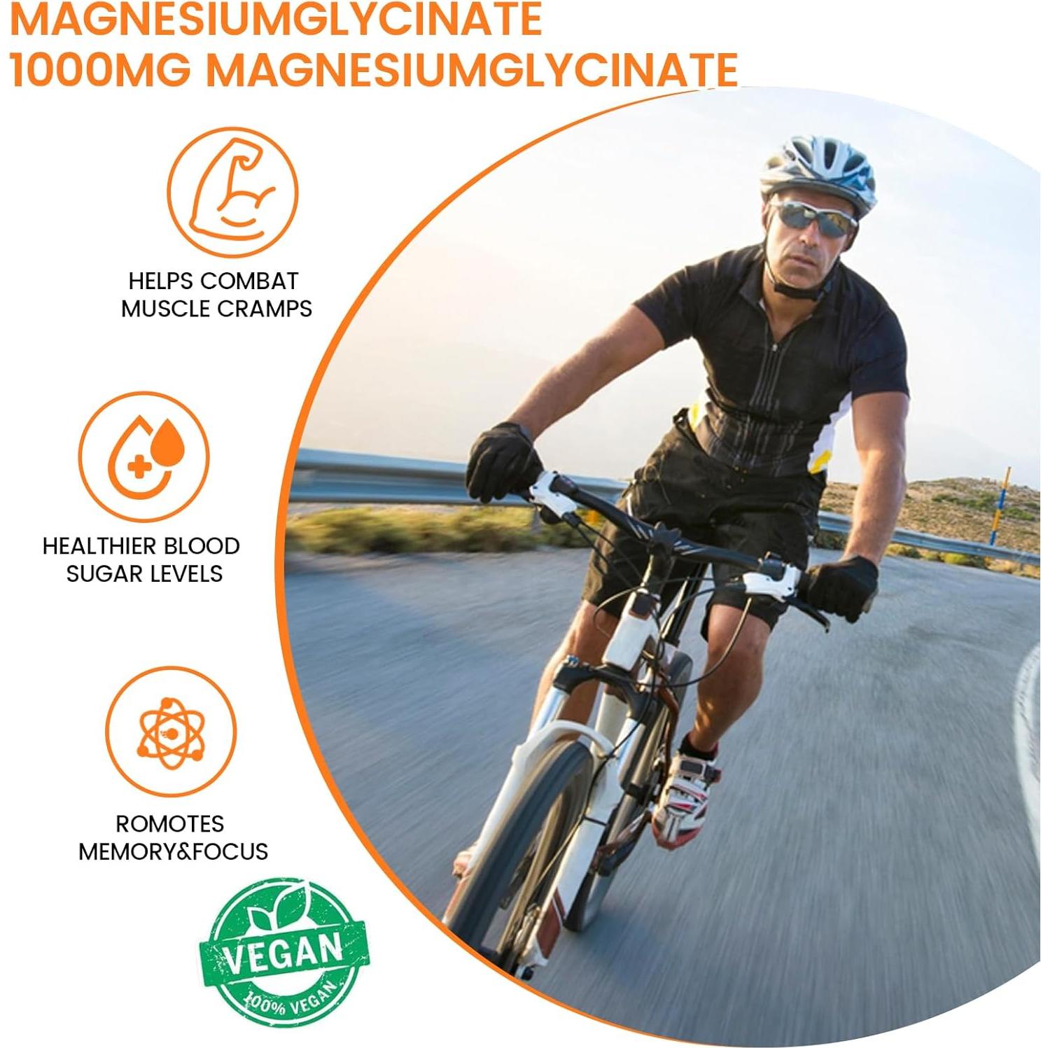 Gomitas de Glicinato de Magnesio 1000mg - Sin Azúcar - Naranja