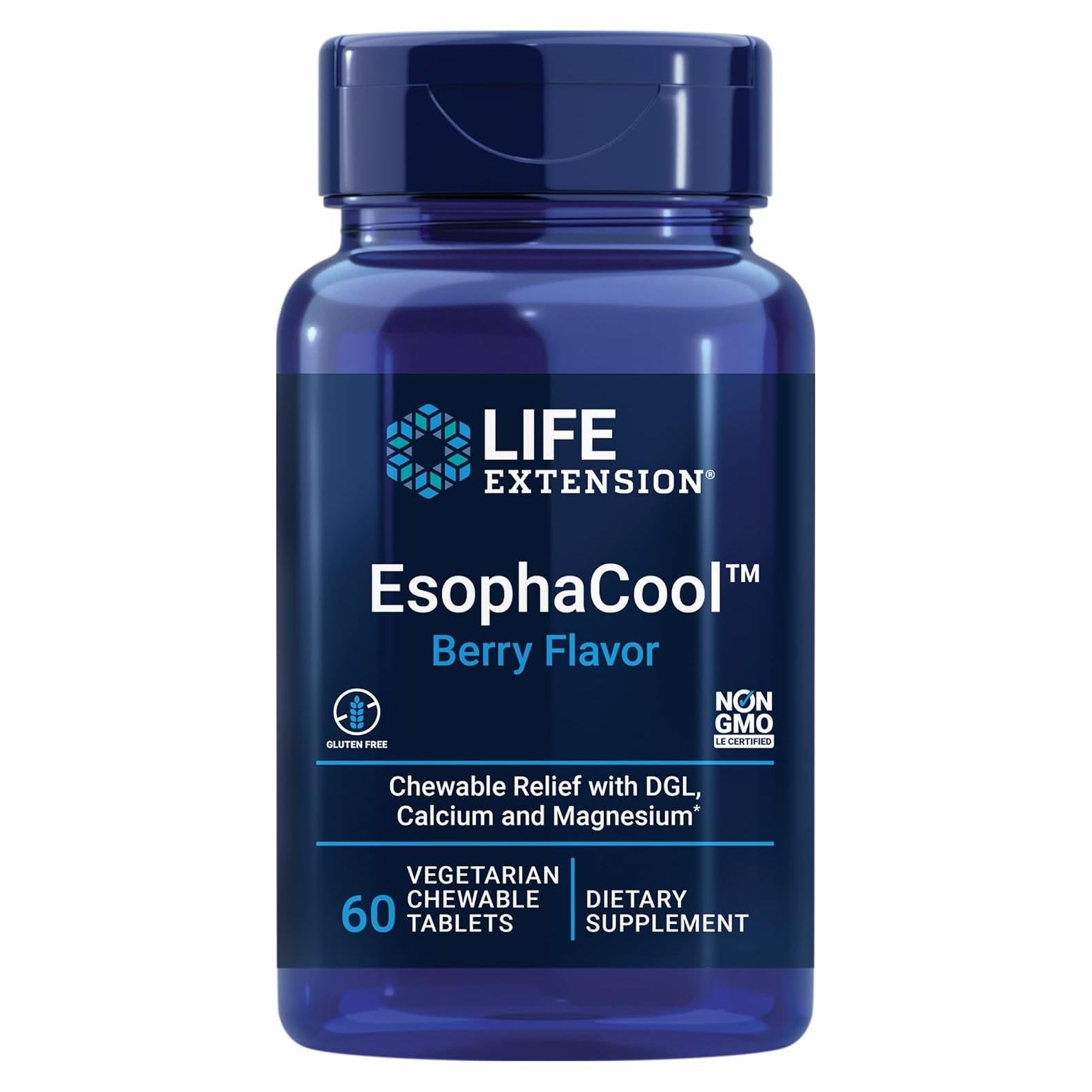 Suplemento Digestivo Life Extension EsophaCool 60 Tabletas