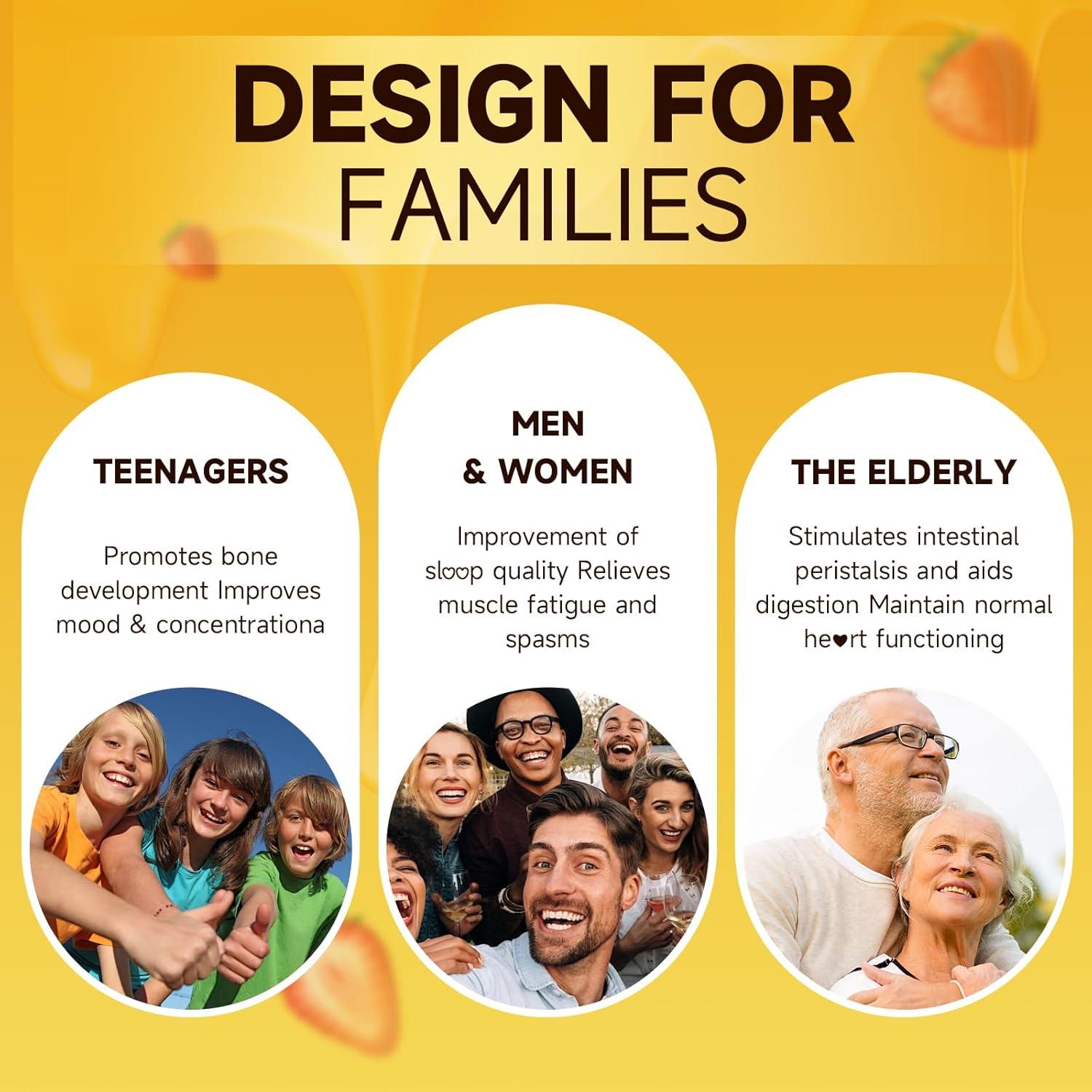 Gomitas de Óxido de Magnesio 400mg MEENCCD Sabor Fresa 60 Unidades