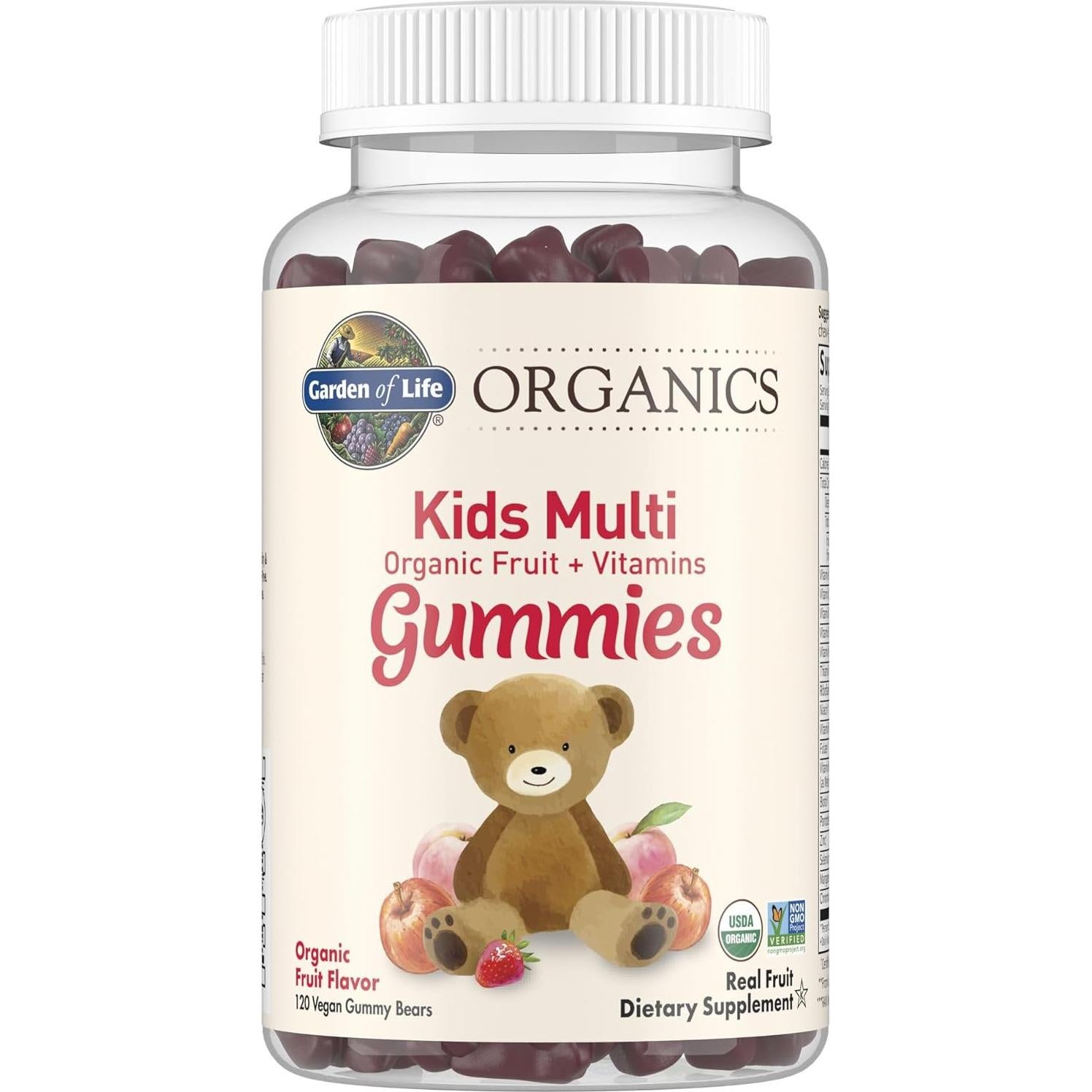 Vitaminas Gummy Orgánicas para Niños Garden of Life 120ct + Magnesio 60ct