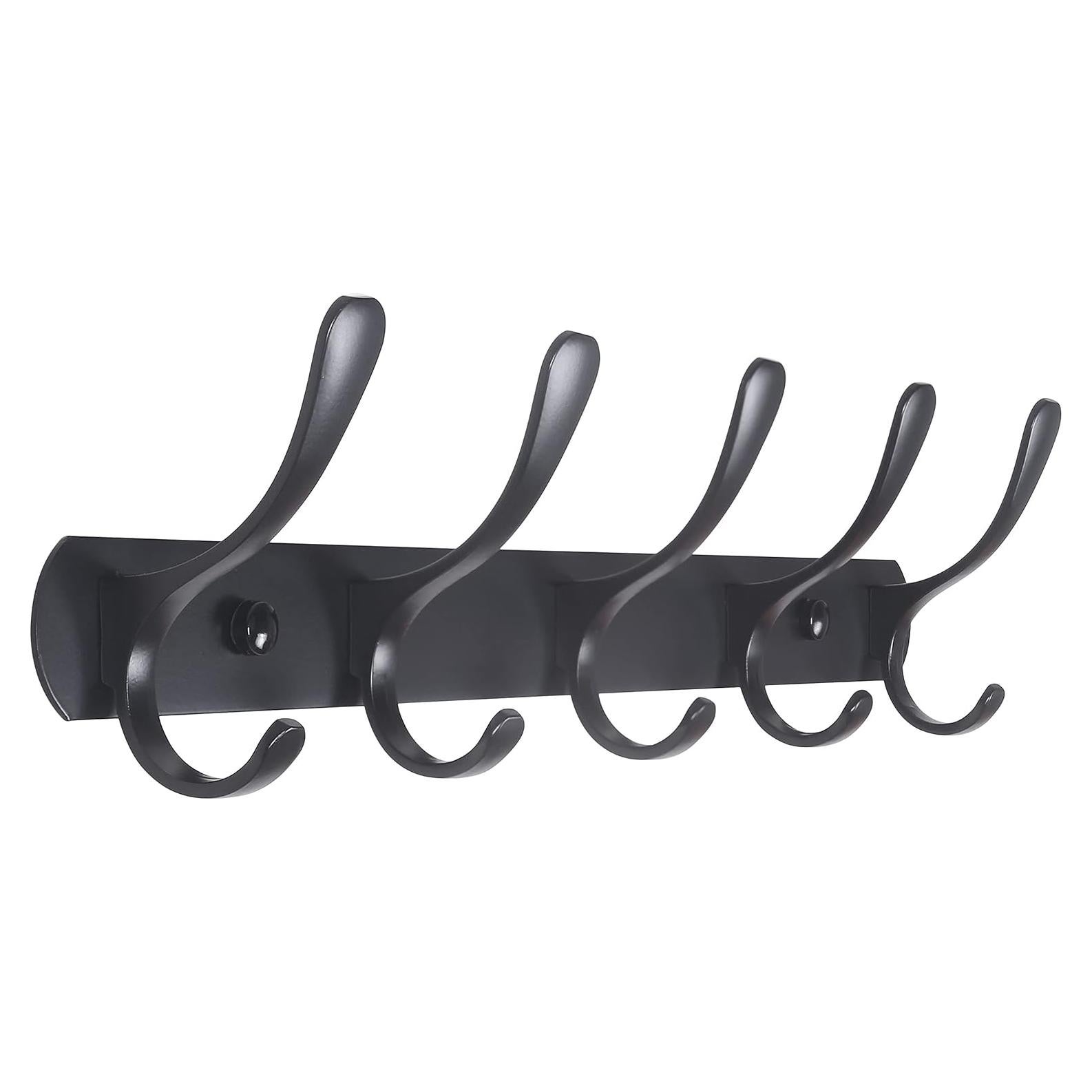 Perchero de Pared SKOLOO Negro Moderno con 5 Ganchos