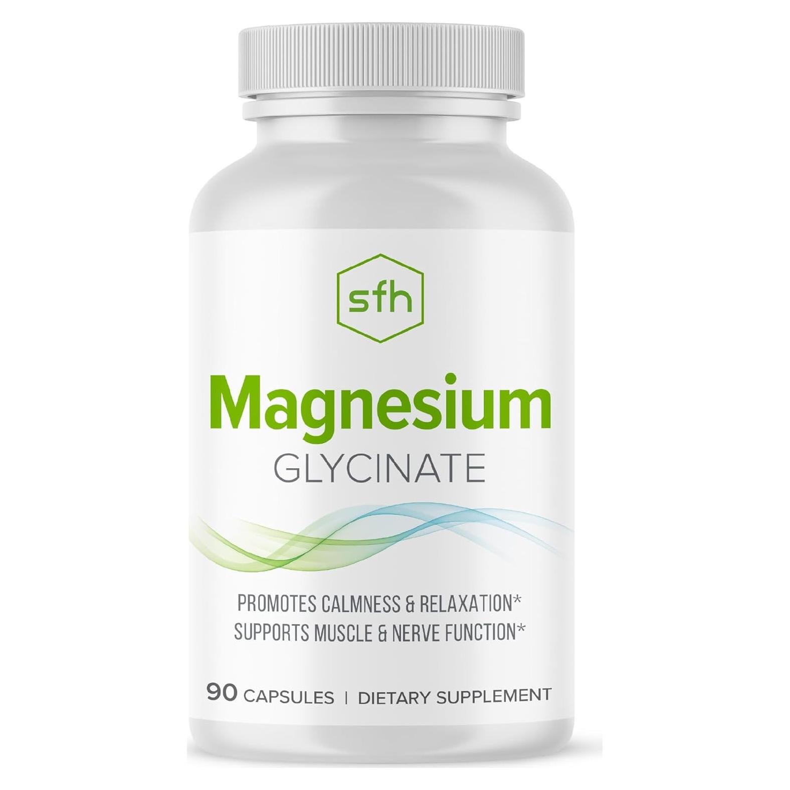 Glicinato de Magnesio SFH 183mg - Suave para el Estómago, 90 Cápsulas