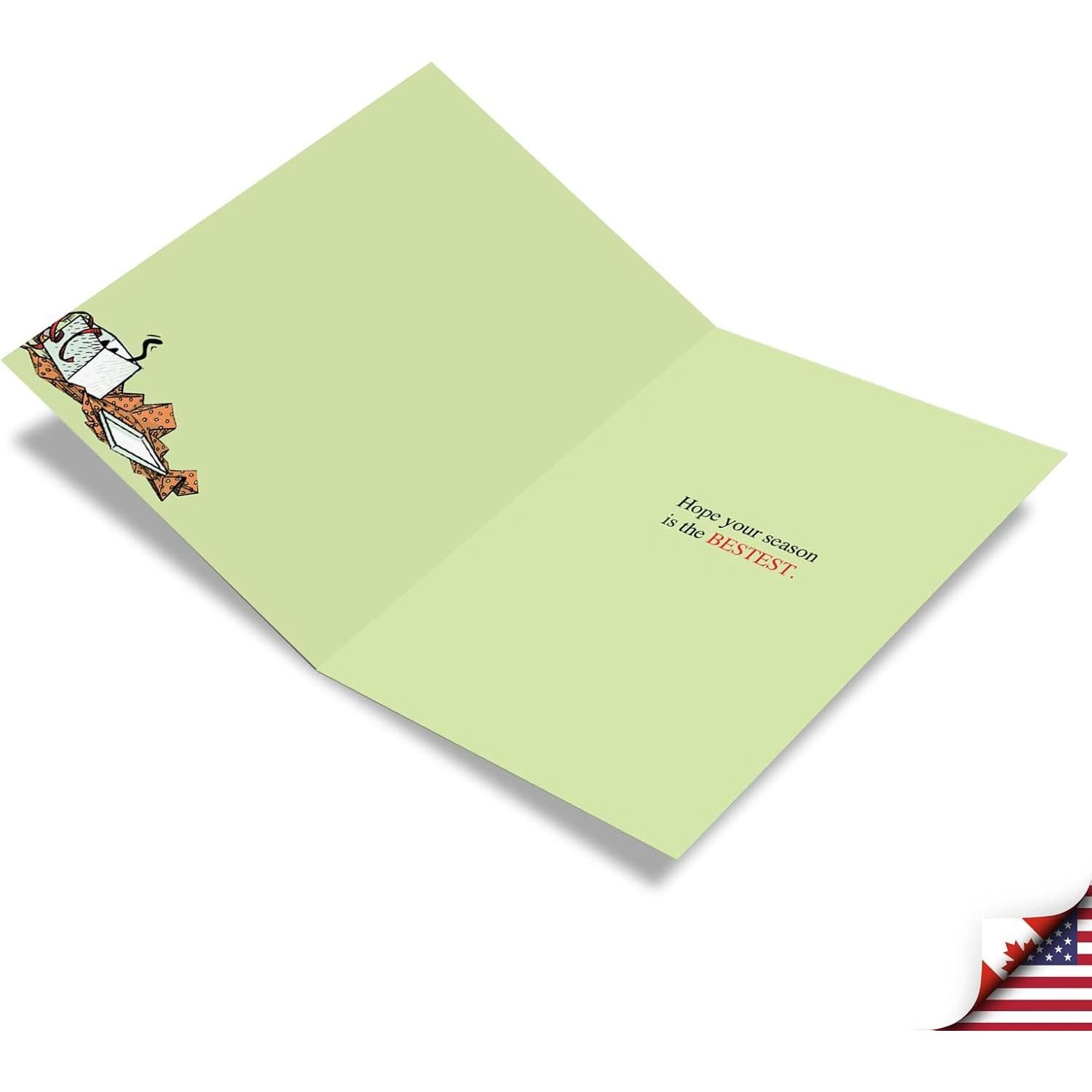 Caja de 12 Tarjetas de Navidad Humorísticas NobleWorks Gato