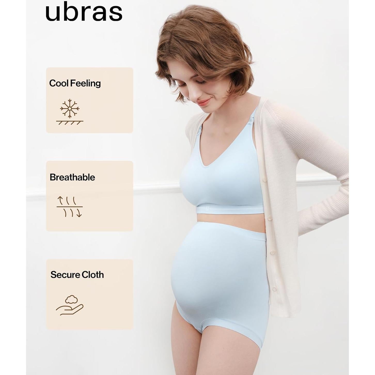 Sujetador de Lactancia Ubras Mediano Azul Bebé Transpirable