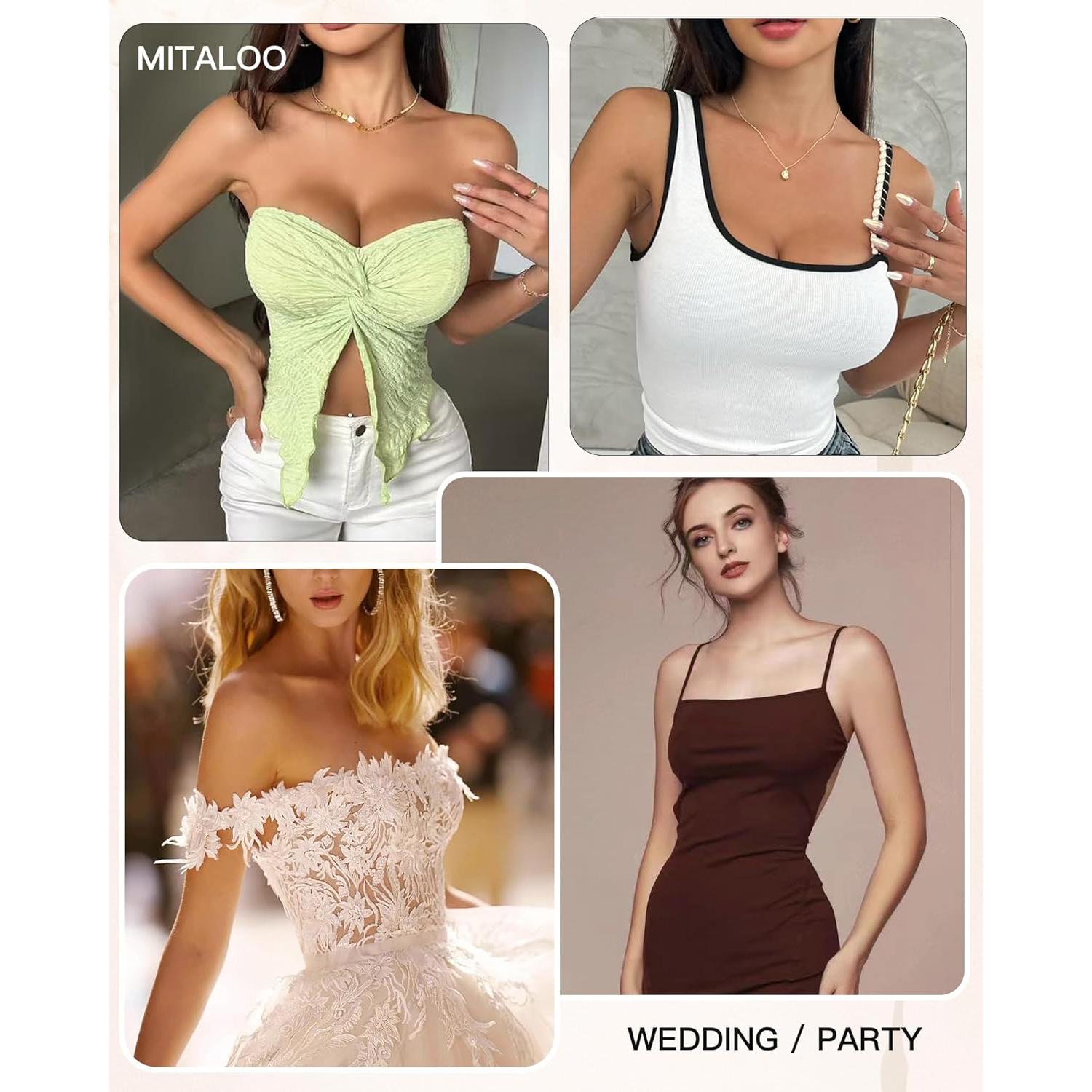 Sujetador Adhesivo Sin Costuras MITALOO Beige Reutilizable