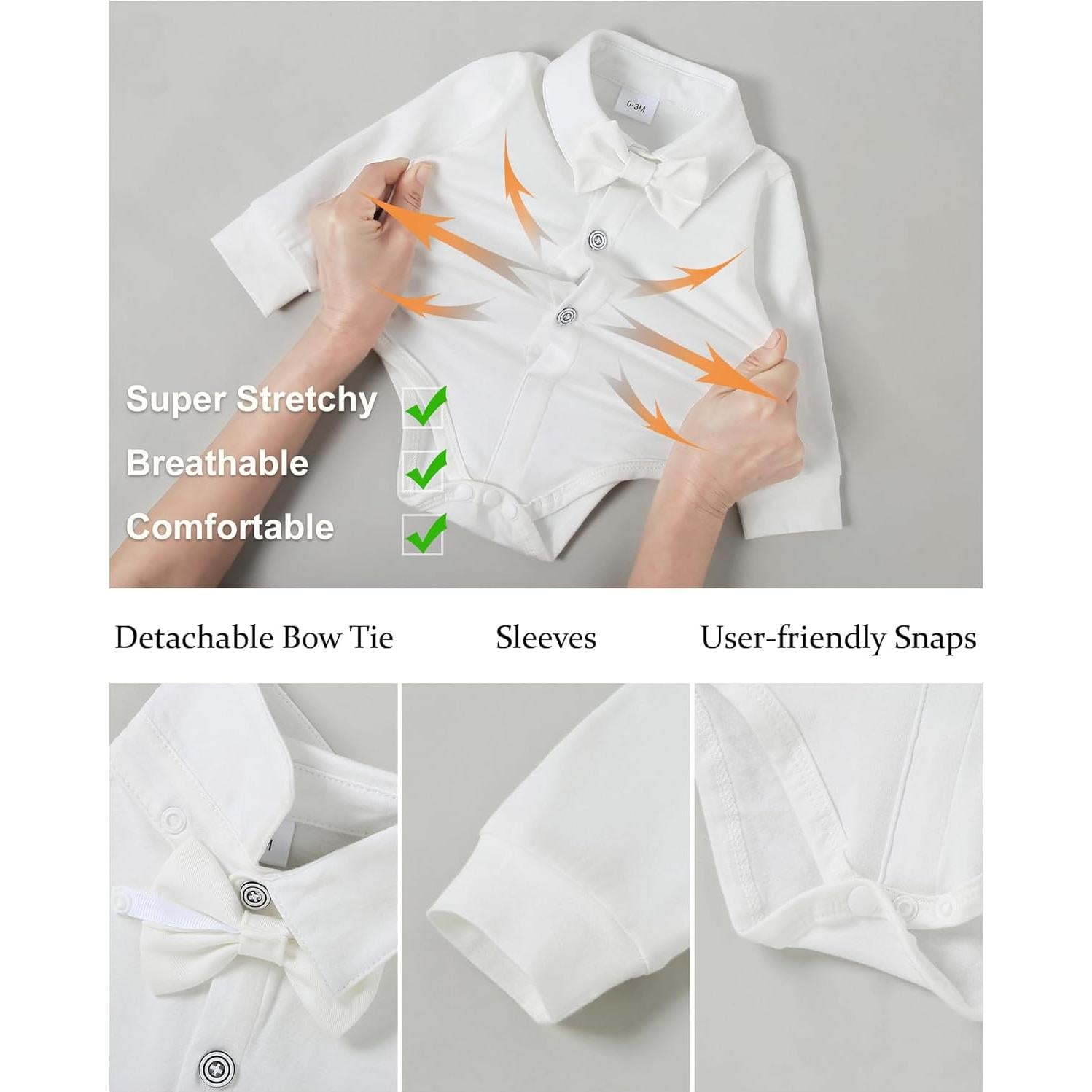 Conjunto Formal Bebé YALLET 0-24 Meses Chaleco y Pantalones