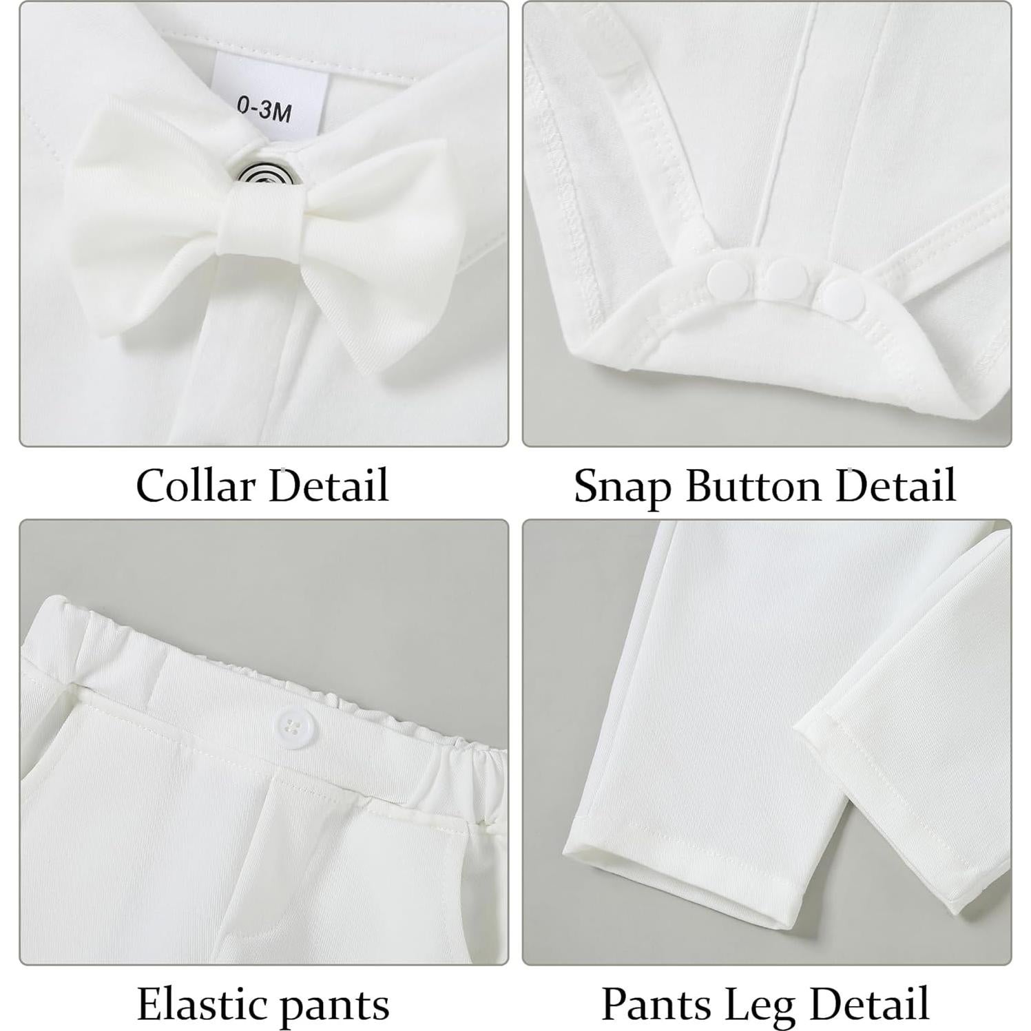 Conjunto Formal Bebé YALLET 0-24 Meses Chaleco y Pantalones