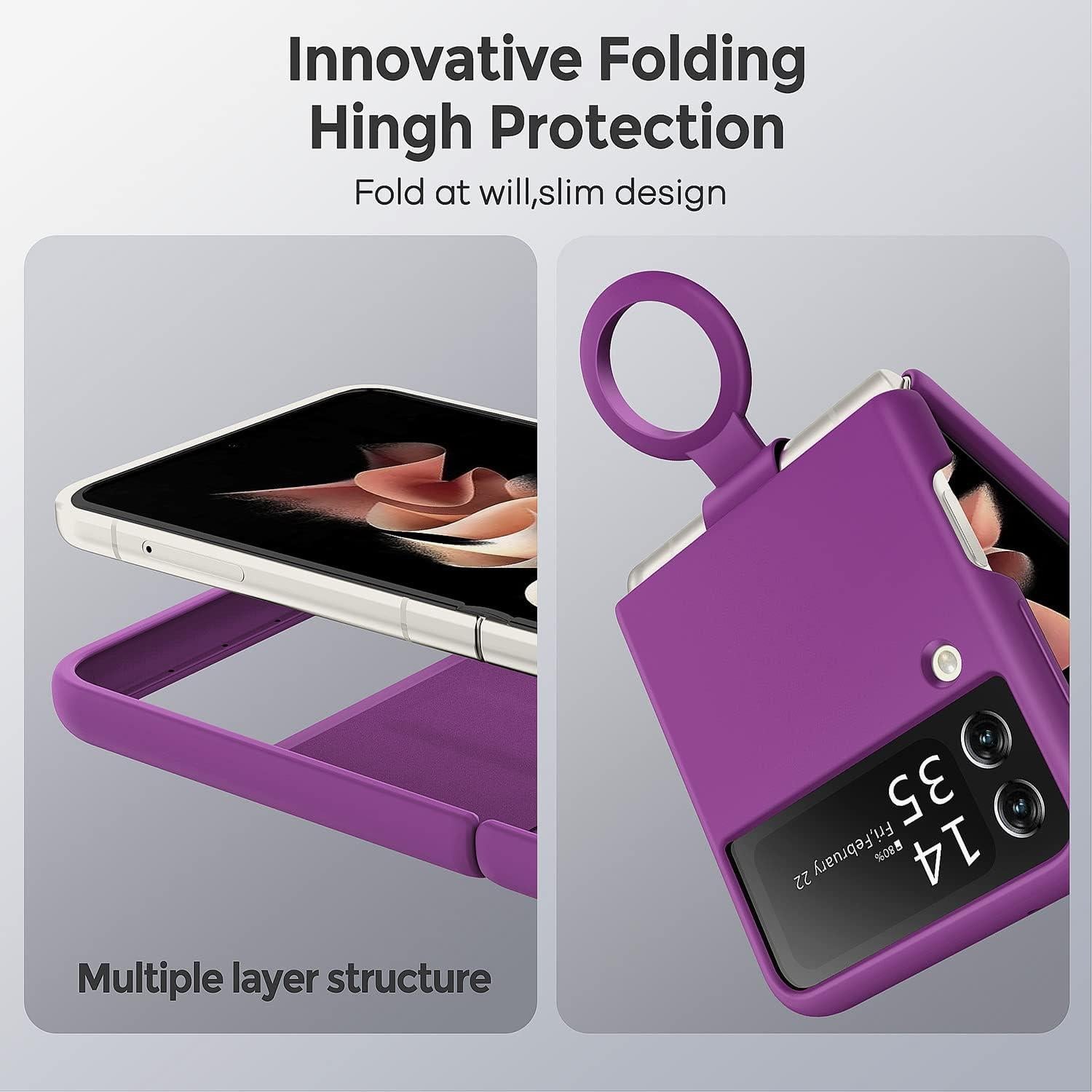 Funda para Samsung Galaxy Z Flip 3 5G - Silicona Morado