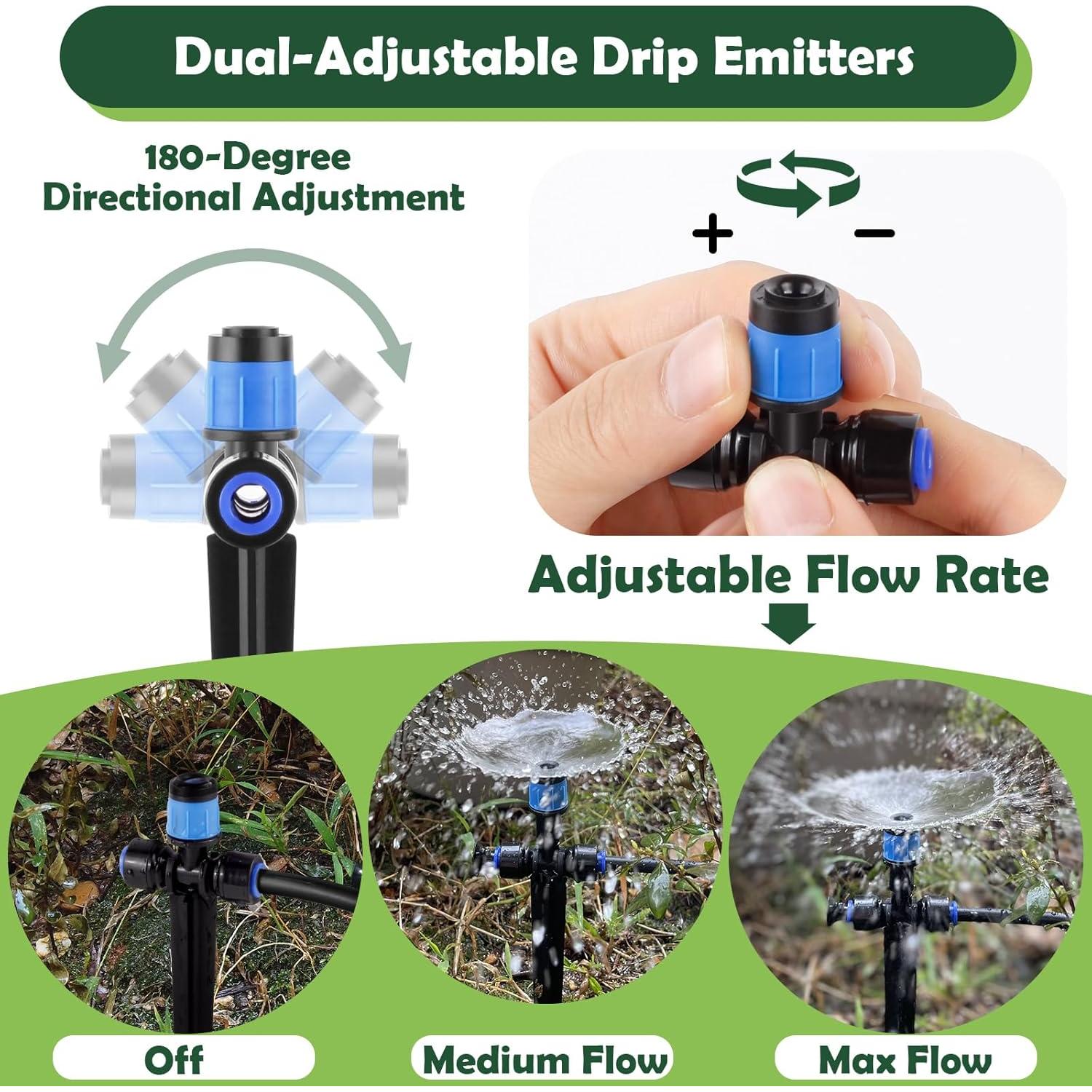 Kit de Riego por Goteo Staypot 21PCS Ajustable 6.35mm