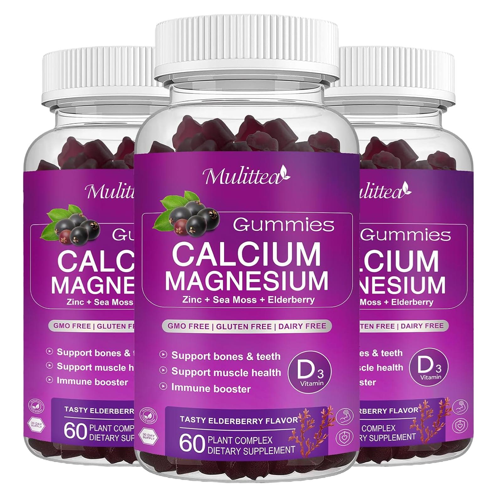 Gomitas de Calcio Magnesio Zinc Mulittea 60 Unidades