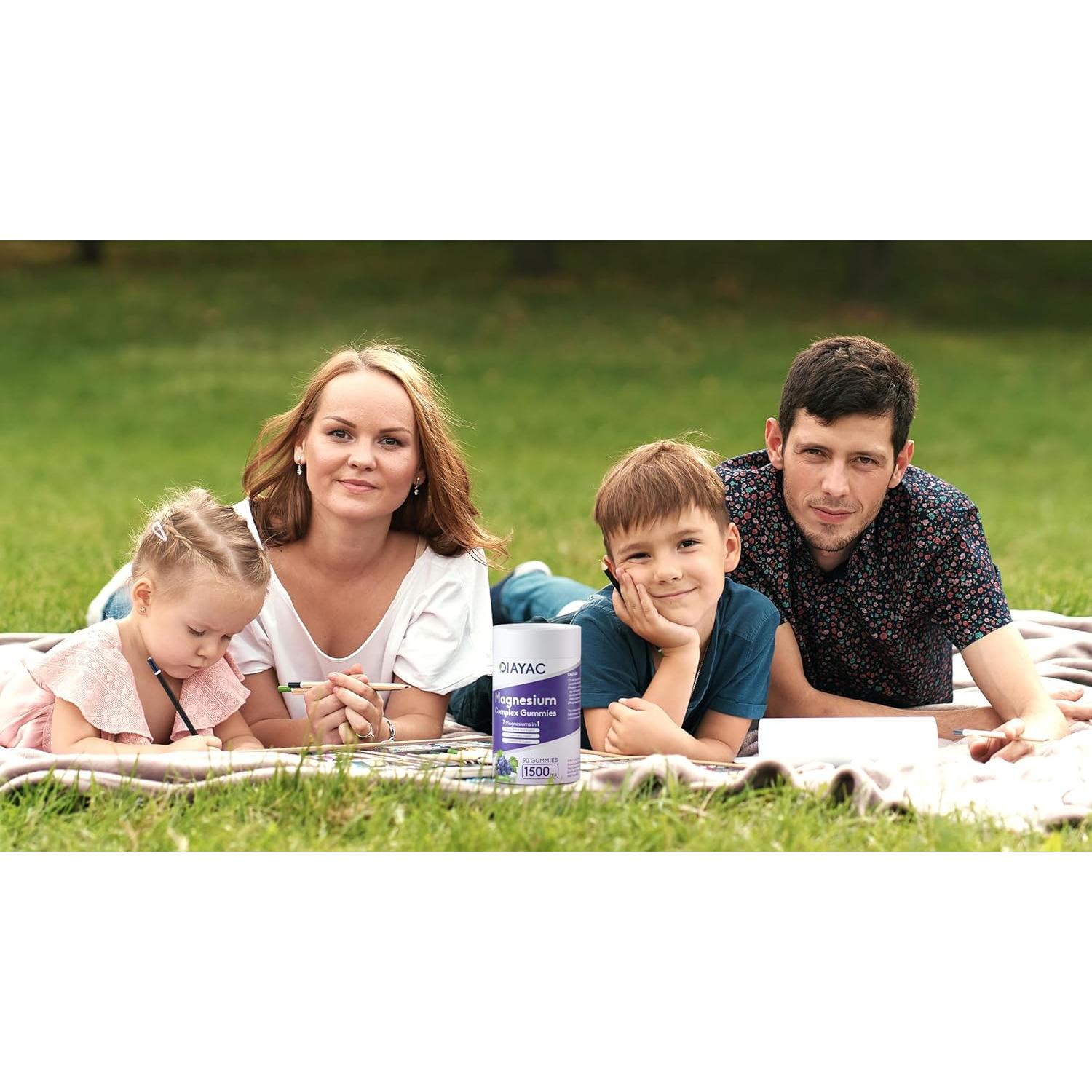 Gomitas de Magnesio DIAYAC Sabor Uva 90 Unidades Veganas