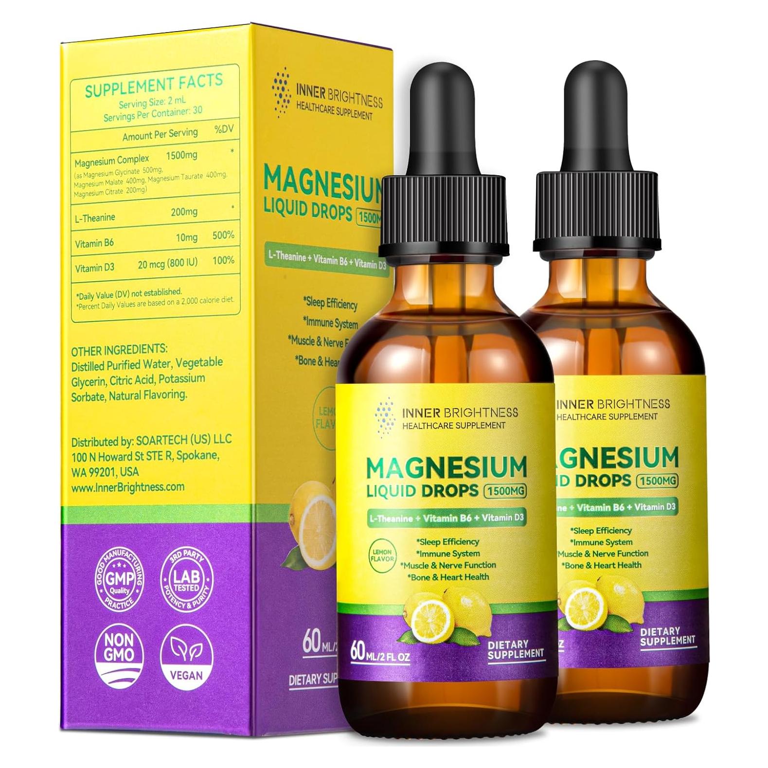 Glicinato de Magnesio Líquido 1500mg Inner Brightness 60ml