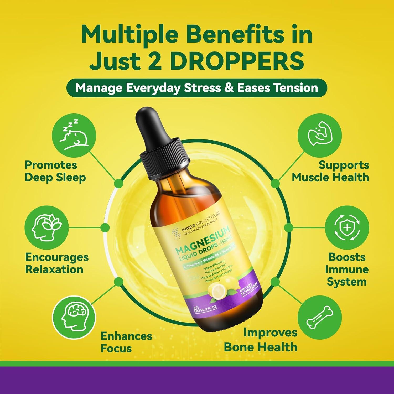 Glicinato de Magnesio Líquido 1500mg Inner Brightness 60ml