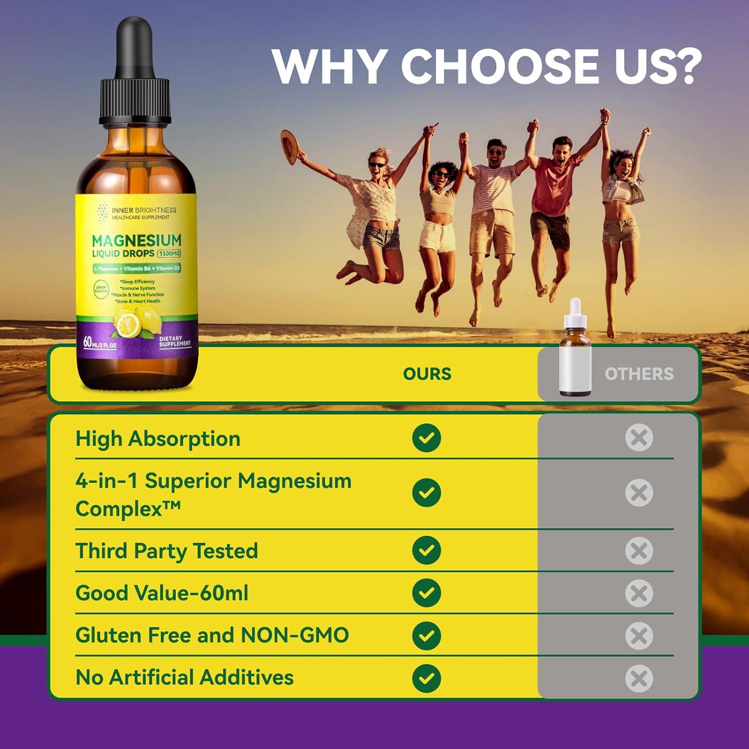 Glicinato de Magnesio Líquido 1500mg Inner Brightness 60ml