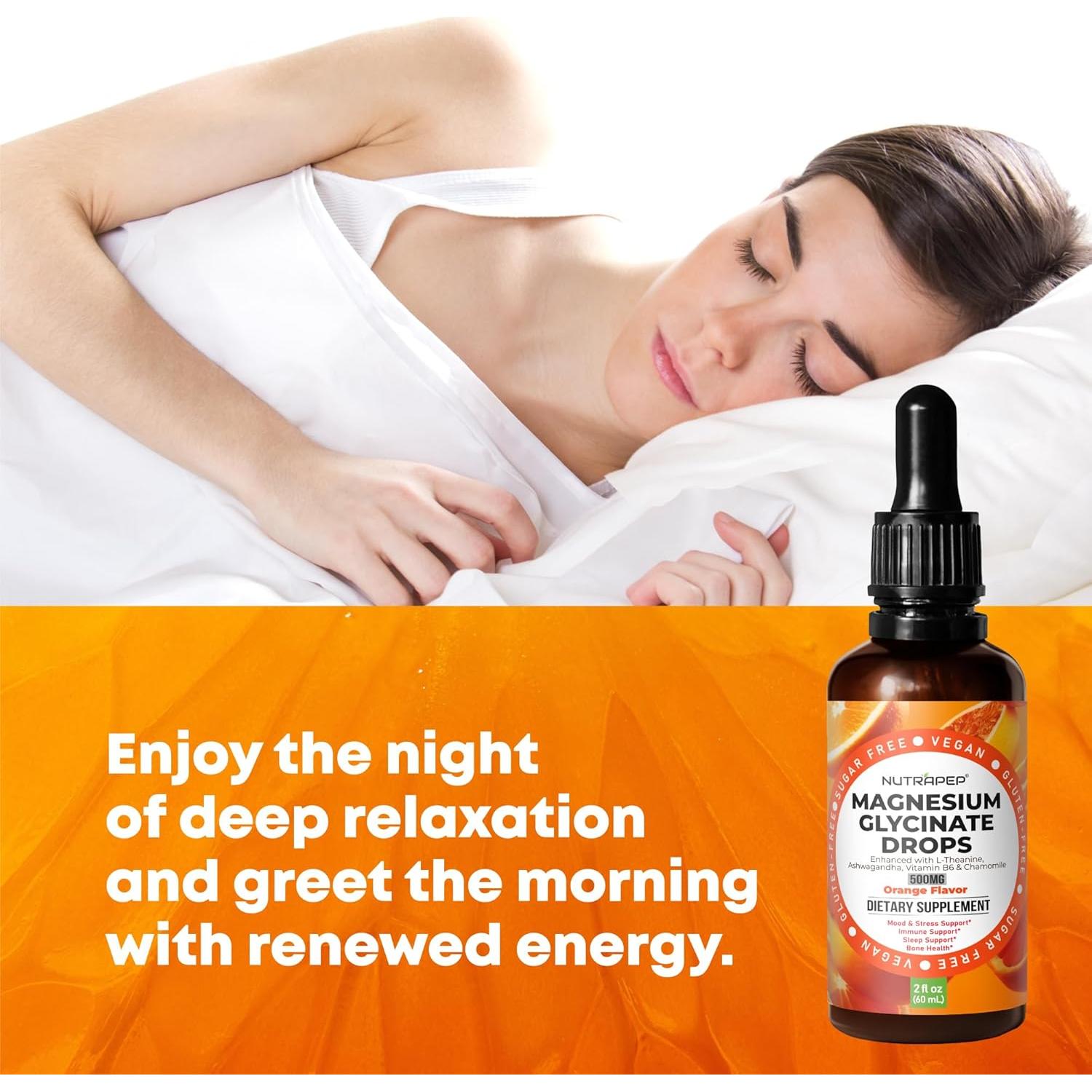 Gotas de Glicinato de Magnesio NutraPep 500mg - Apoyo Sueño y Estrés