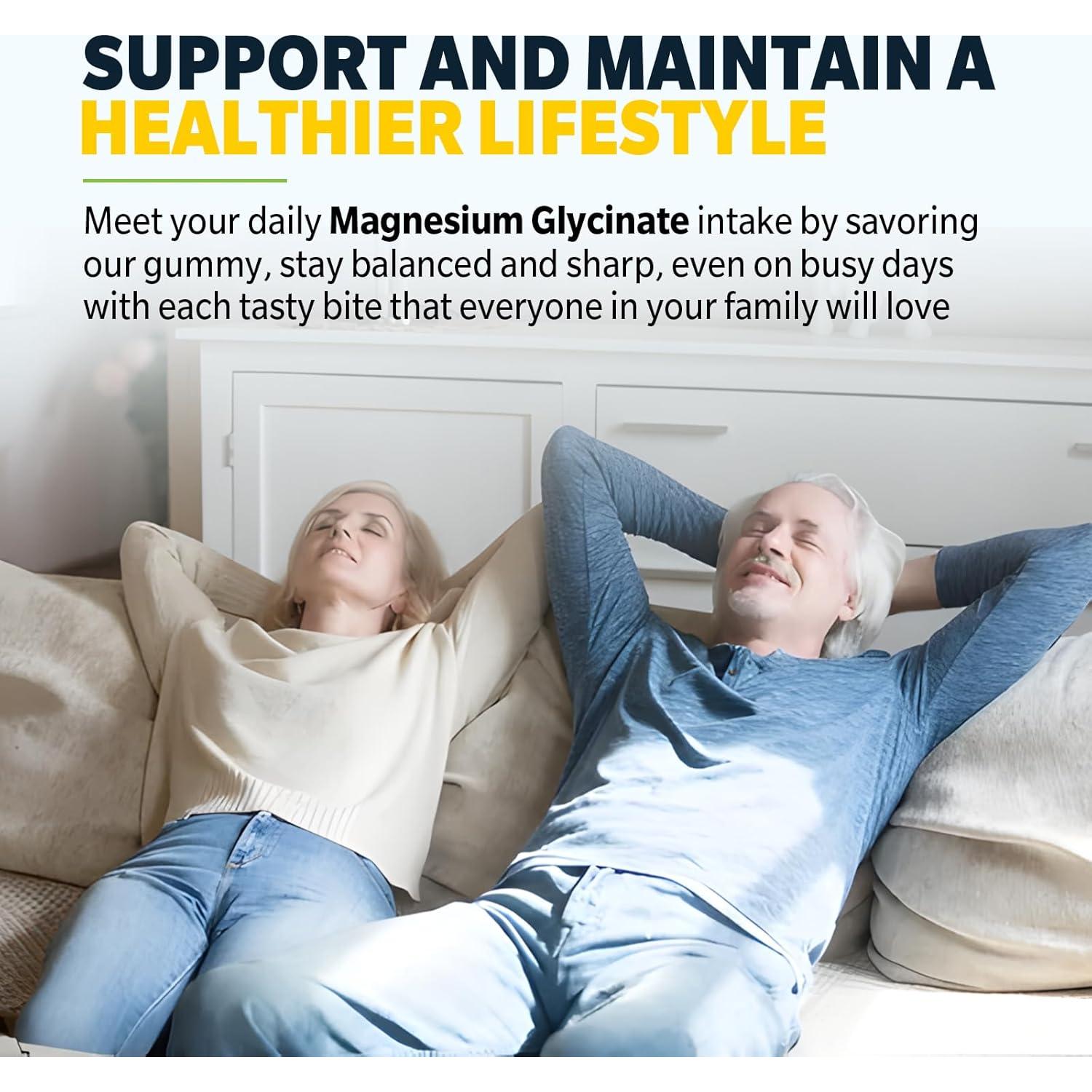 Gomas de Magnesio Glicinato Zetelixia 200mg Sabor Piña 60 Unidades