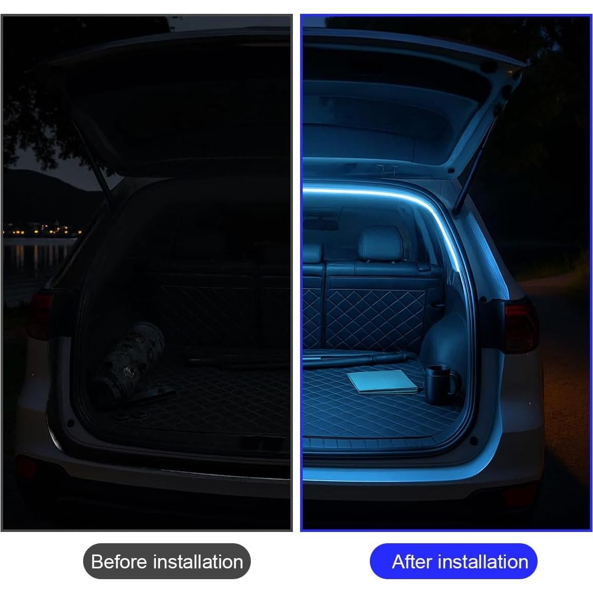 Tira de Luz LED para Maletero Sandfren 2m Azul Flexible