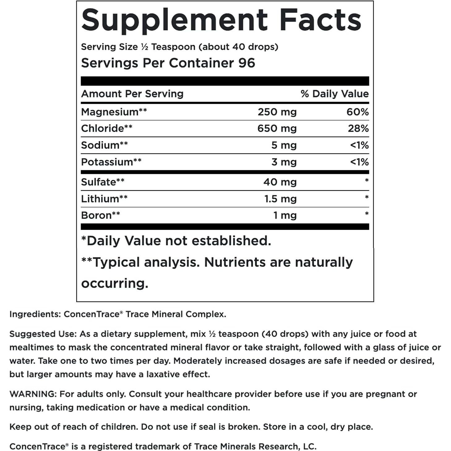 Gotas de Minerales Traza Swanson 240ml - Complejo Mineral Iónico
