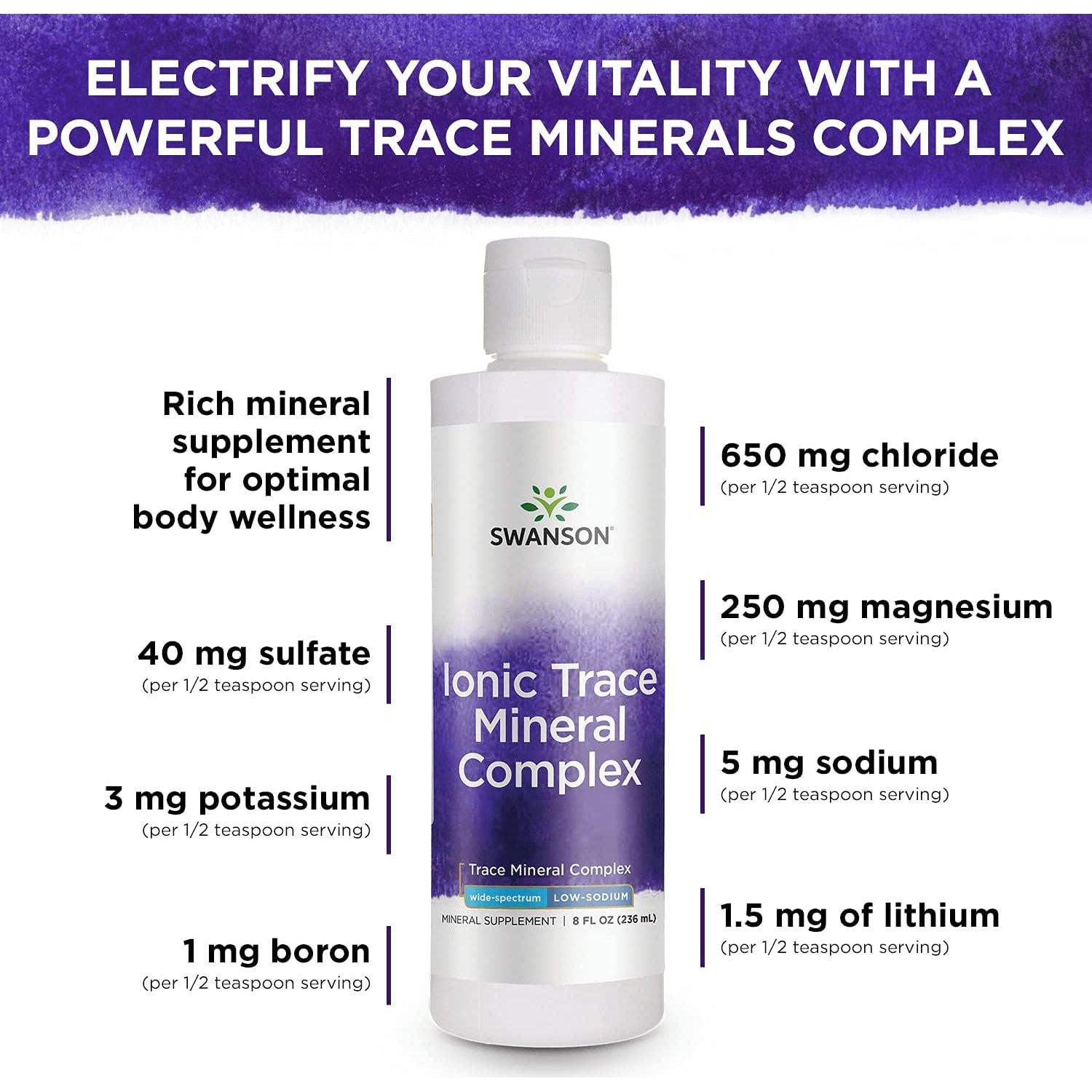 Gotas de Minerales Traza Swanson 240ml - Complejo Mineral Iónico