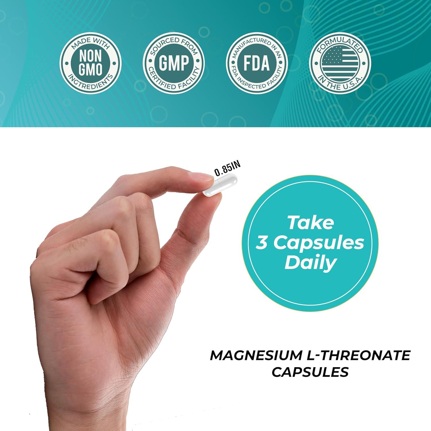 Magnesio L-Treonato Orgánico Puro 2000 mg Leaping Lynx - 90 Cápsulas