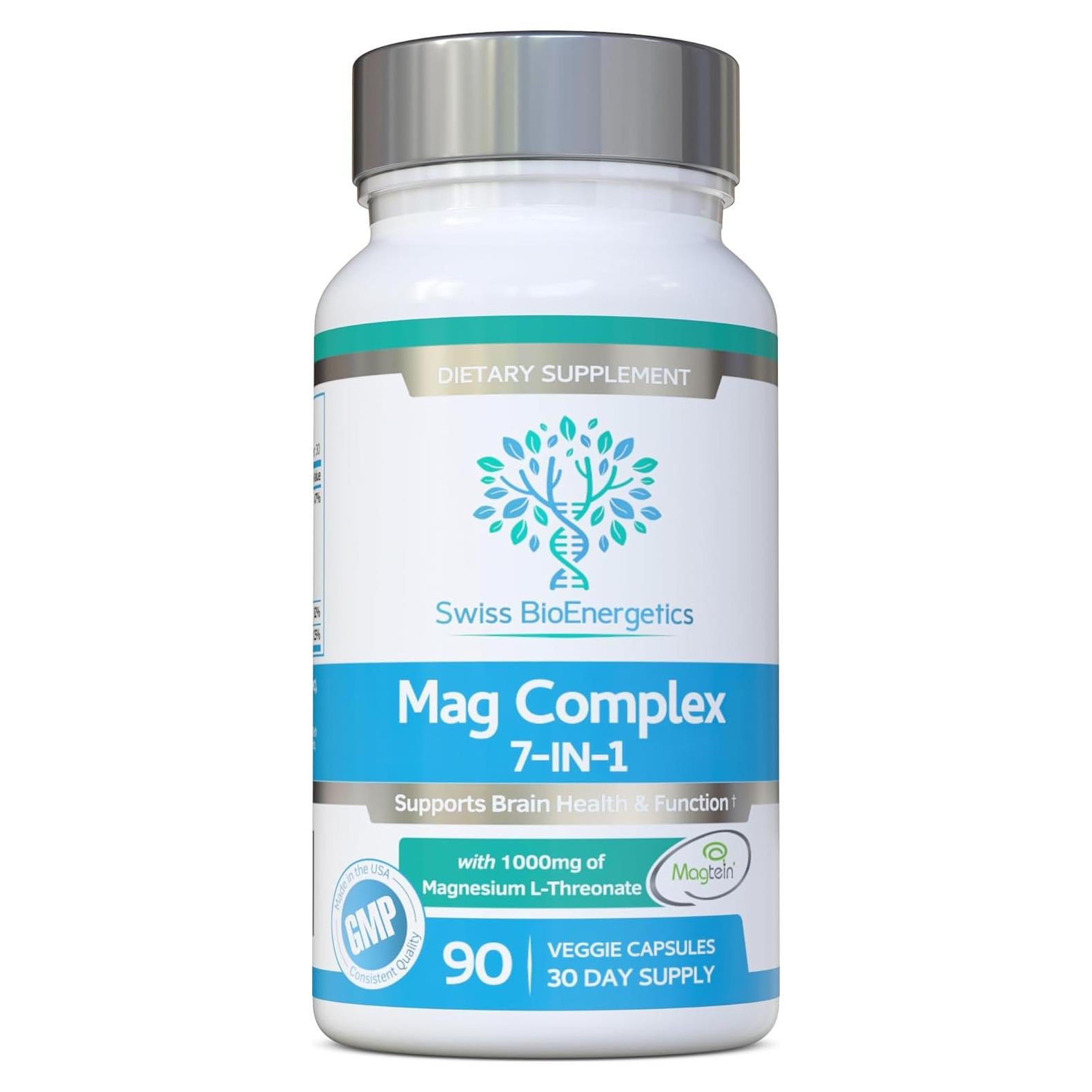 Complejo de Magnesio 7-en-1 Swiss Bioenergetics 1000mg Vegano
