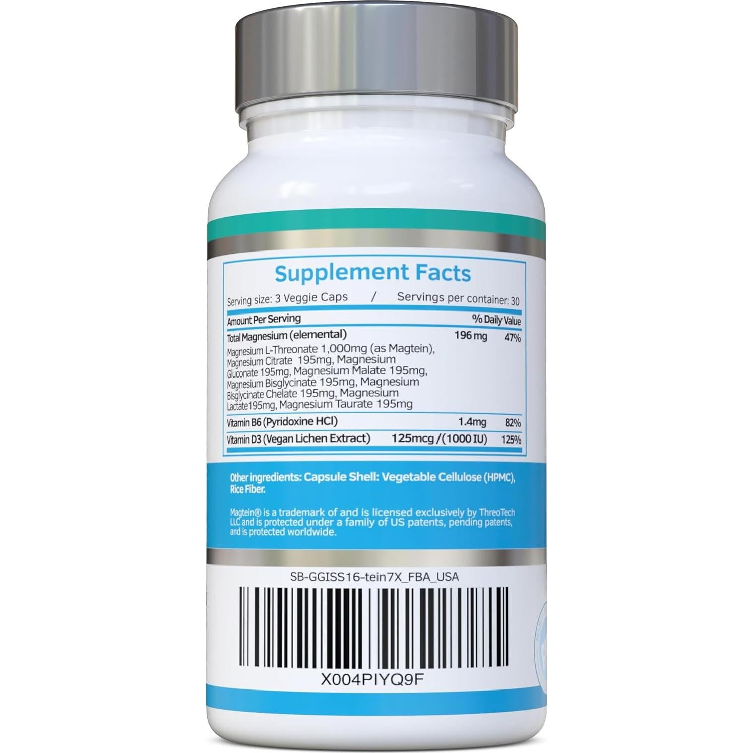 Complejo de Magnesio 7-en-1 Swiss Bioenergetics 1000mg Vegano