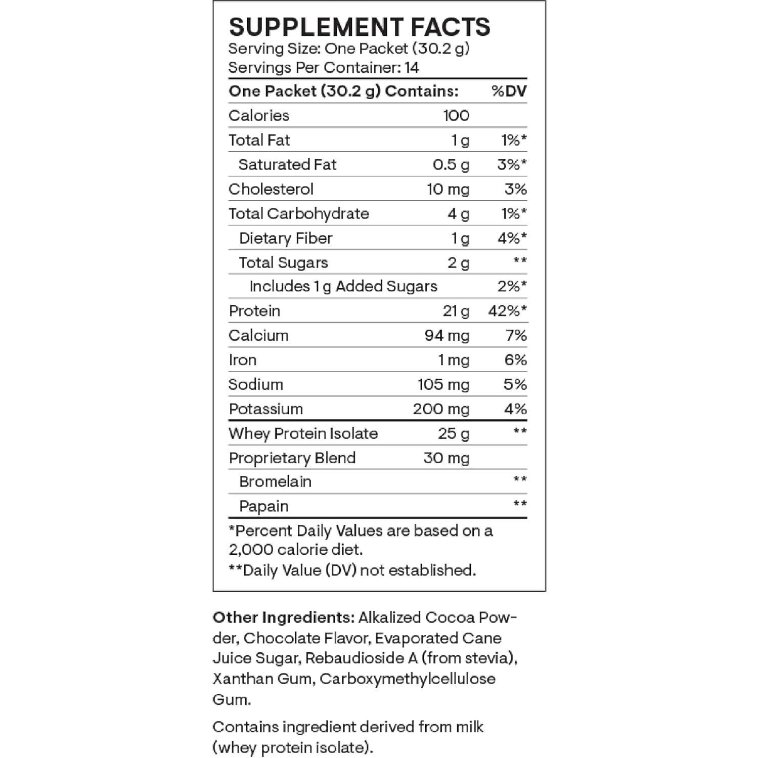 Aislado de Proteína de Suero Thorne Chocolate 390 g - Fácil Digestión