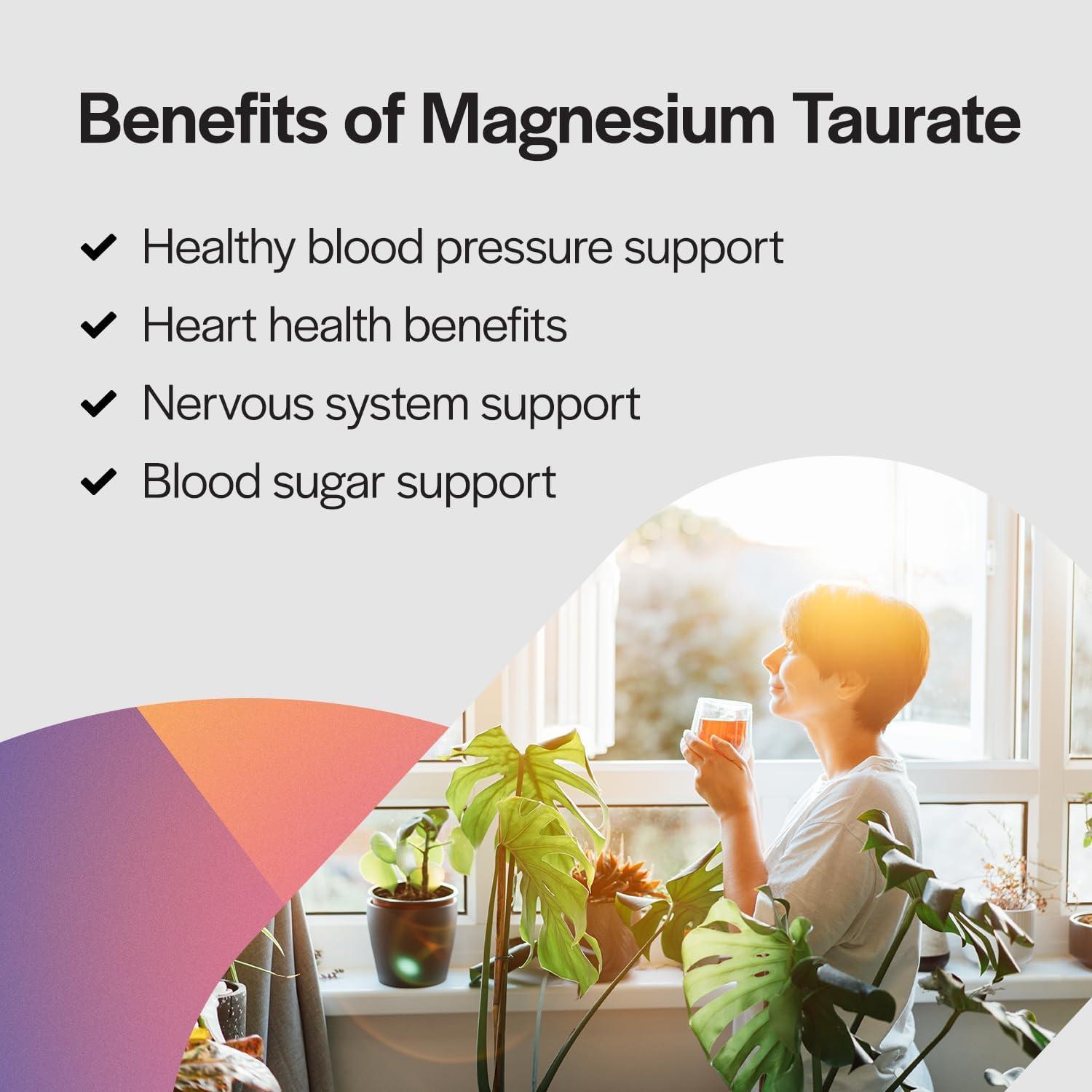 Suplemento de Magnesio Taurato PureFormulas 400mg 120 Tabletas