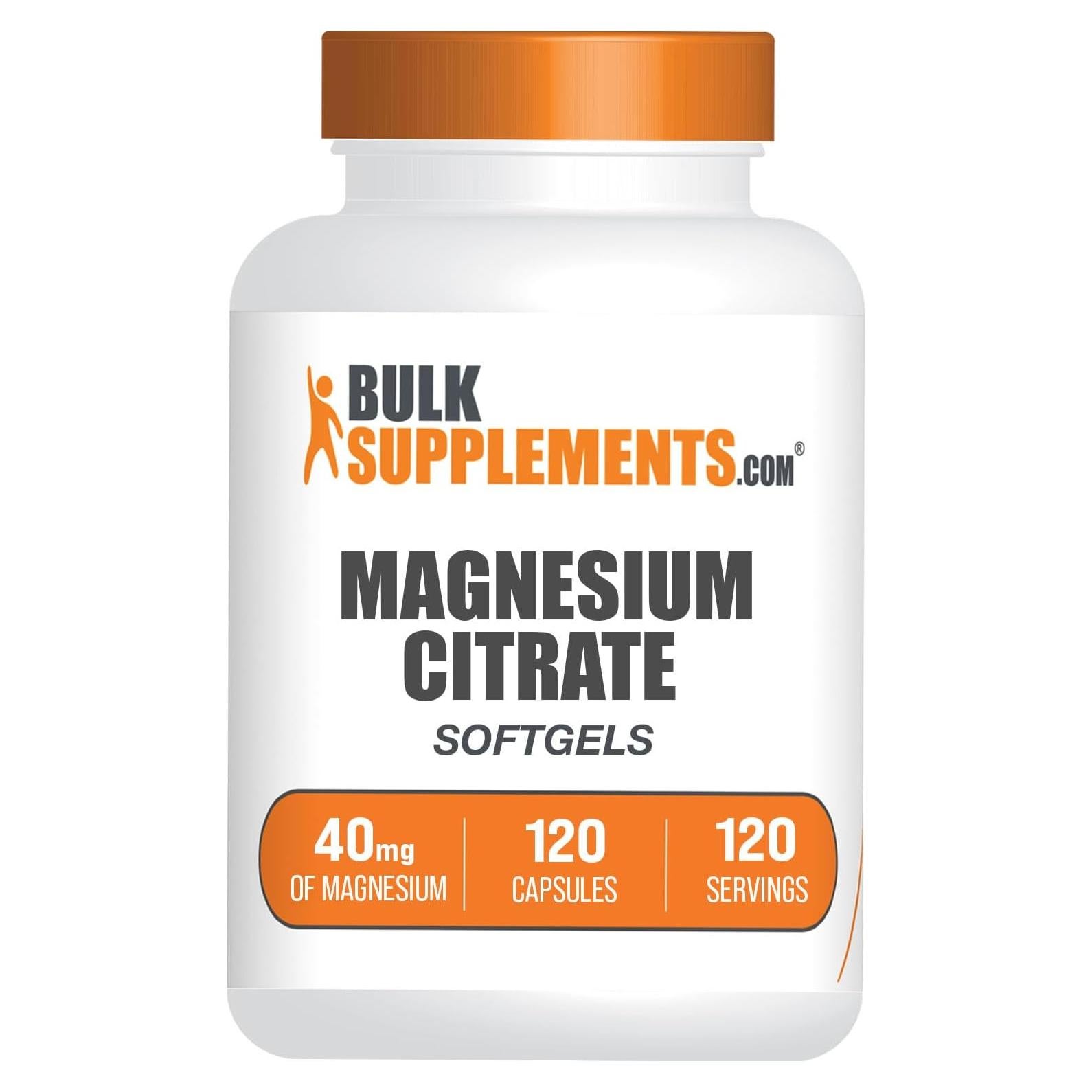 Citrato de Magnesio Softgels BulkSupplements 120 Cápsulas 40mg
