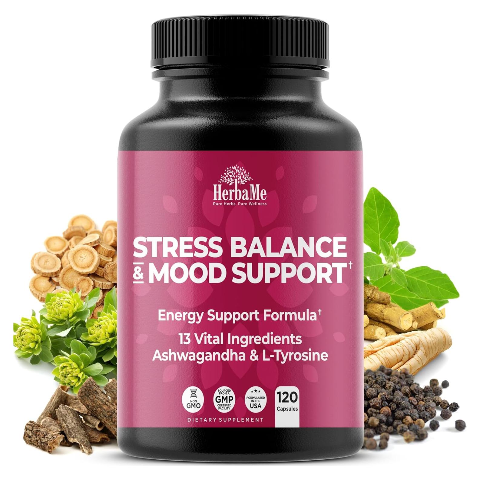 Suplemento de Cortisol y Estado de Ánimo Ashwagandha 120 Cápsulas