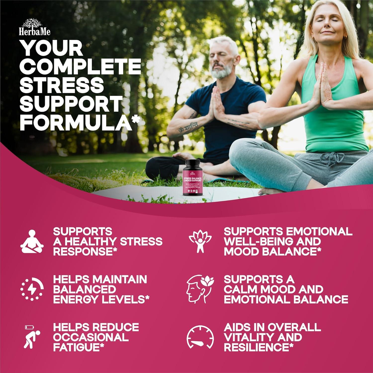 Suplemento de Cortisol y Estado de Ánimo Ashwagandha 120 Cápsulas