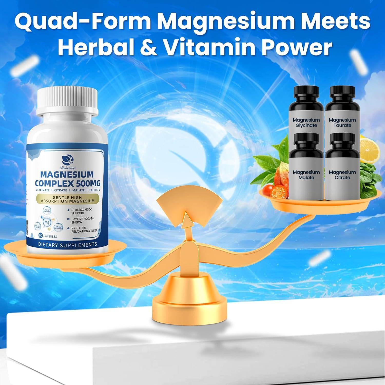 Complejo de Magnesio 500mg Lukaree - 90 Cápsulas Veganas