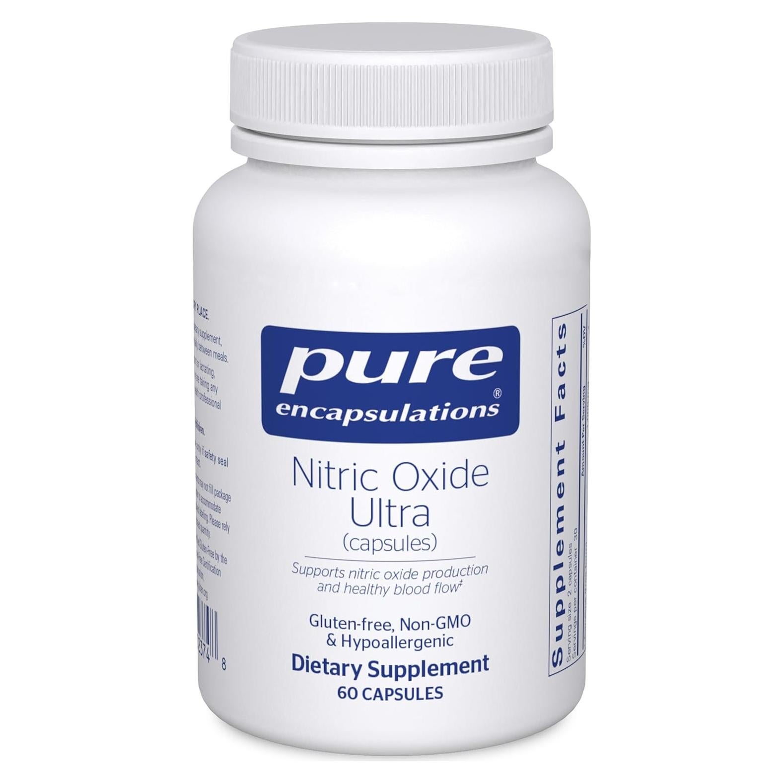 Suplemento Óxido Nítrico Ultra Pure Encapsulations 60 Cápsulas