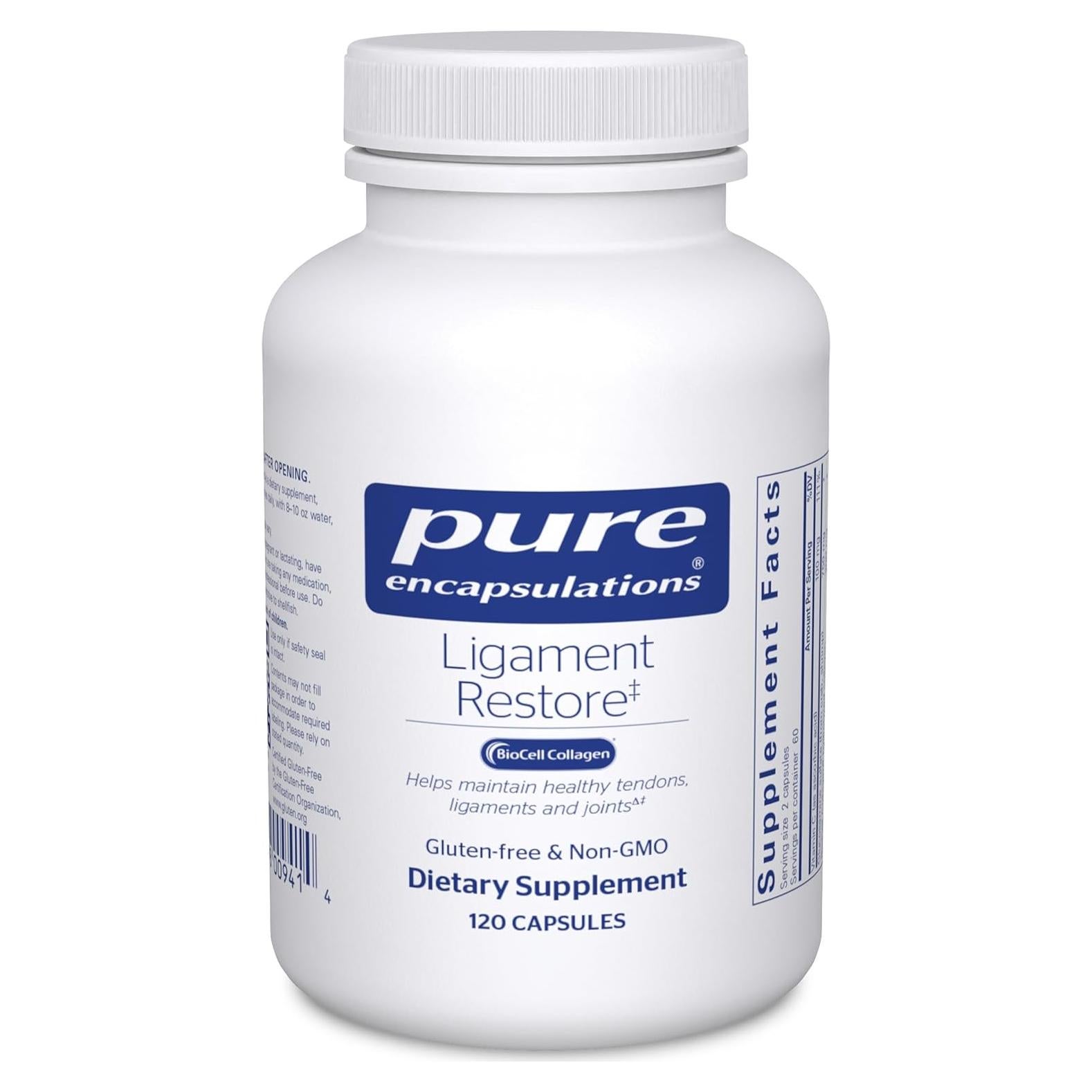 Suplemento Dietético Pure Encapsulations Restaurar Ligamentos 120 Cápsulas