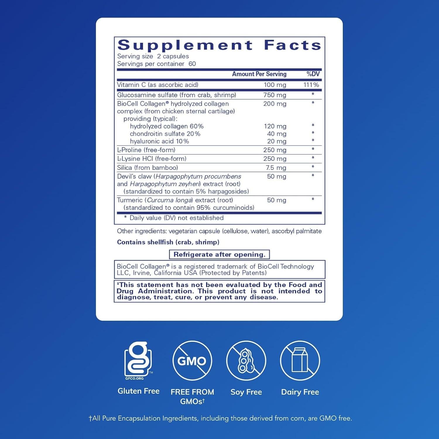 Suplemento Dietético Pure Encapsulations Restaurar Ligamentos 120 Cápsulas