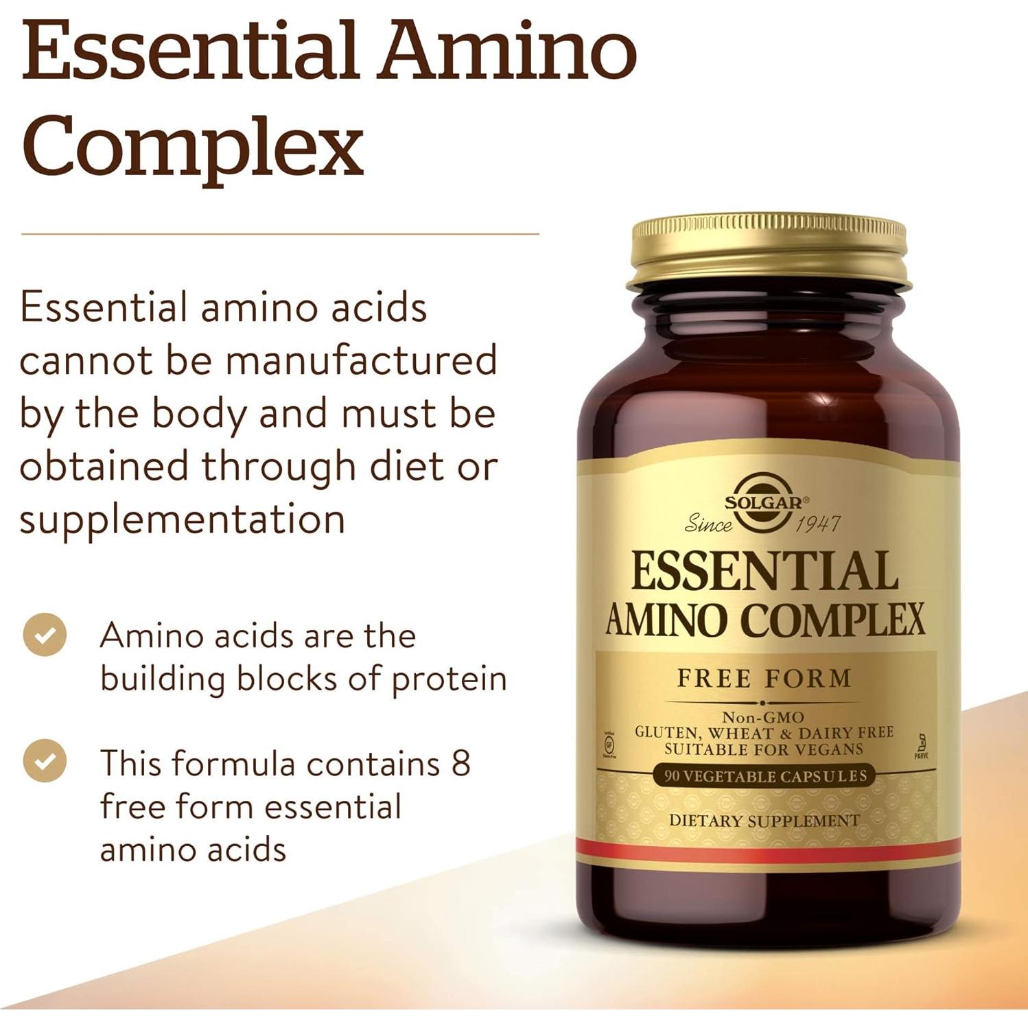 Solgar Aminoácidos Esenciales 90 Cápsulas Veganas - Sin Gluten