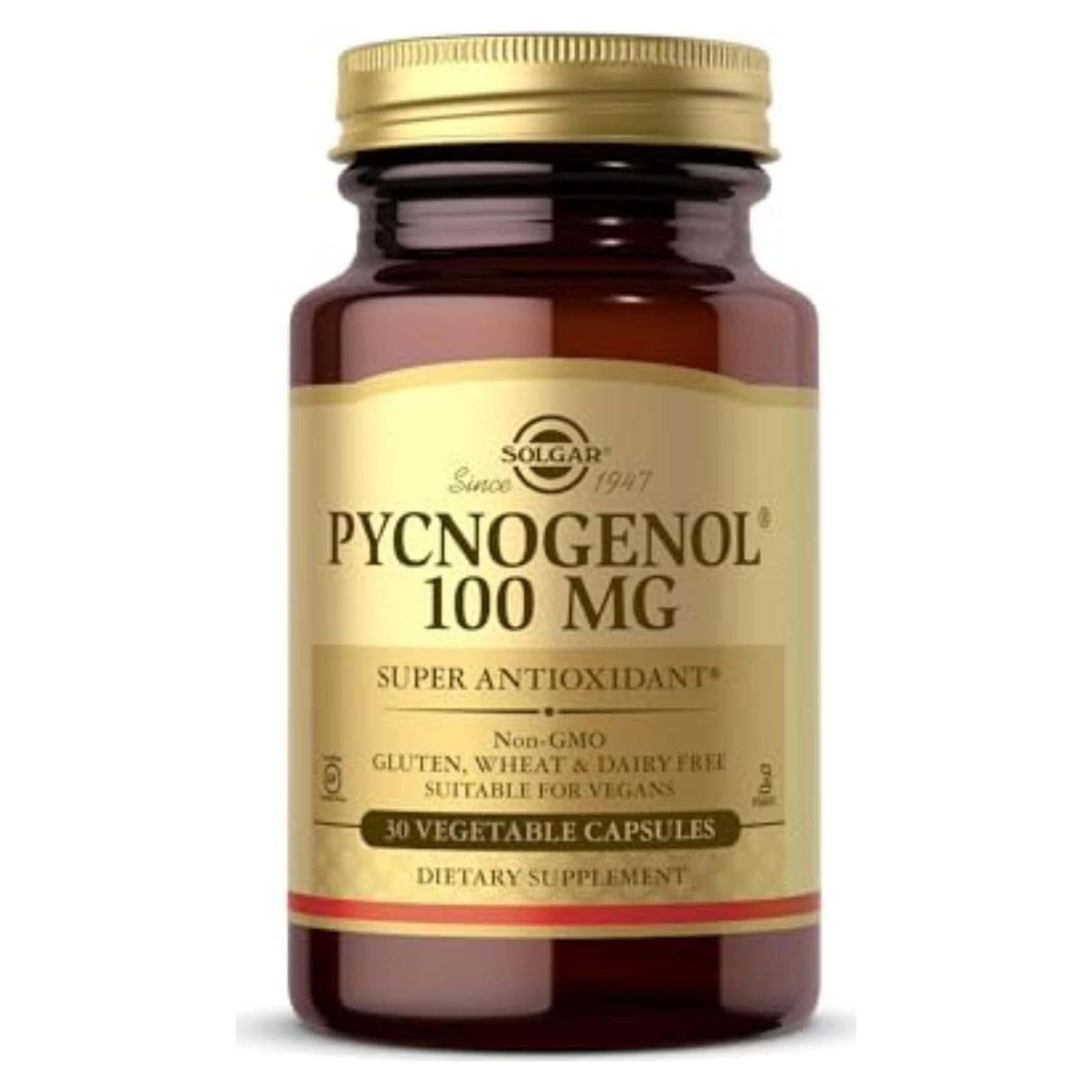 Solgar Pycnogenol 100 mg 30 Cápsulas Vegetales Antioxidante