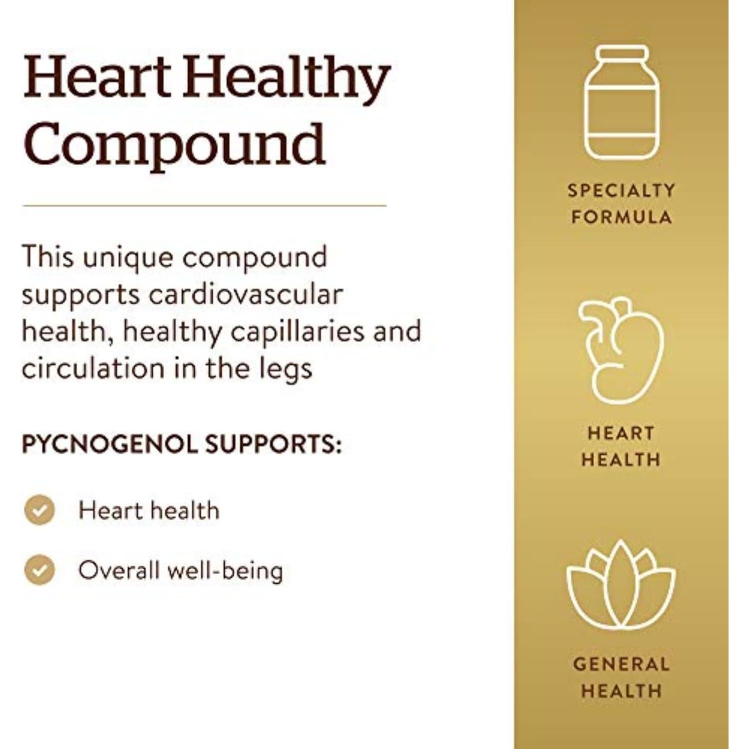 Solgar Pycnogenol 100 mg 30 Cápsulas Vegetales Antioxidante