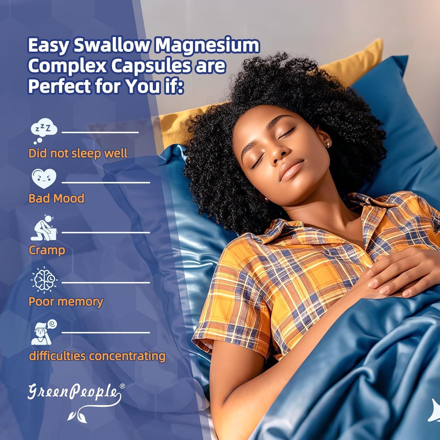 Suplemento de Magnesio Triple GREENPEOPLE 300mg 120 Cápsulas