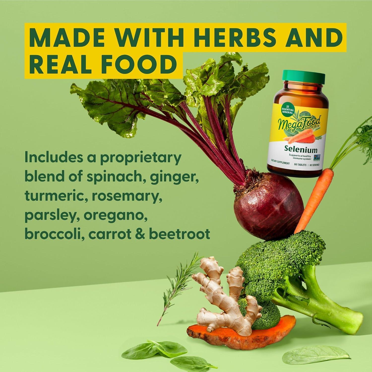 Suplemento de Selenio MegaFood 50 mcg - 60 Tabletas Veganas