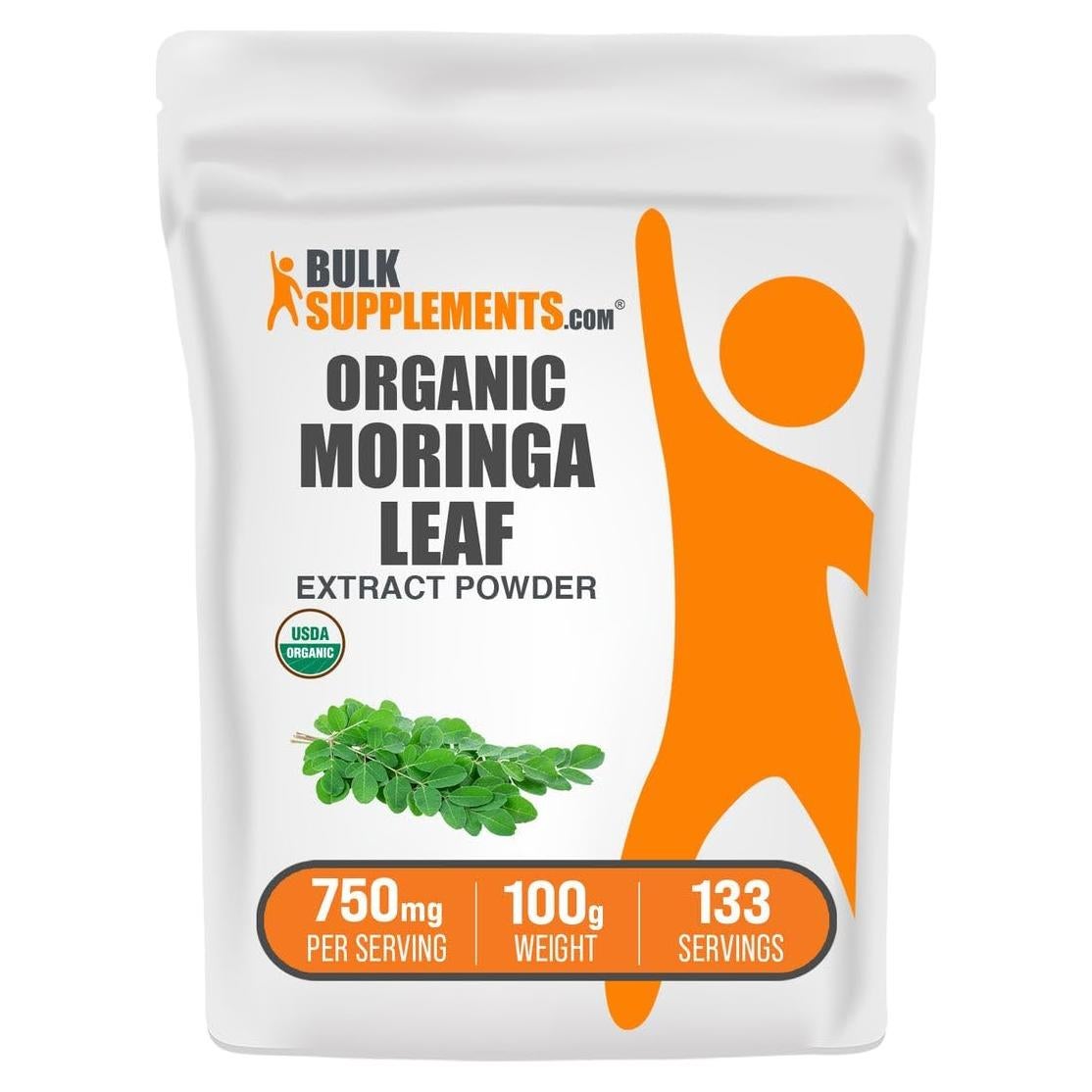 Extracto de Moringa Orgánico en Polvo BulkSupplements 100g