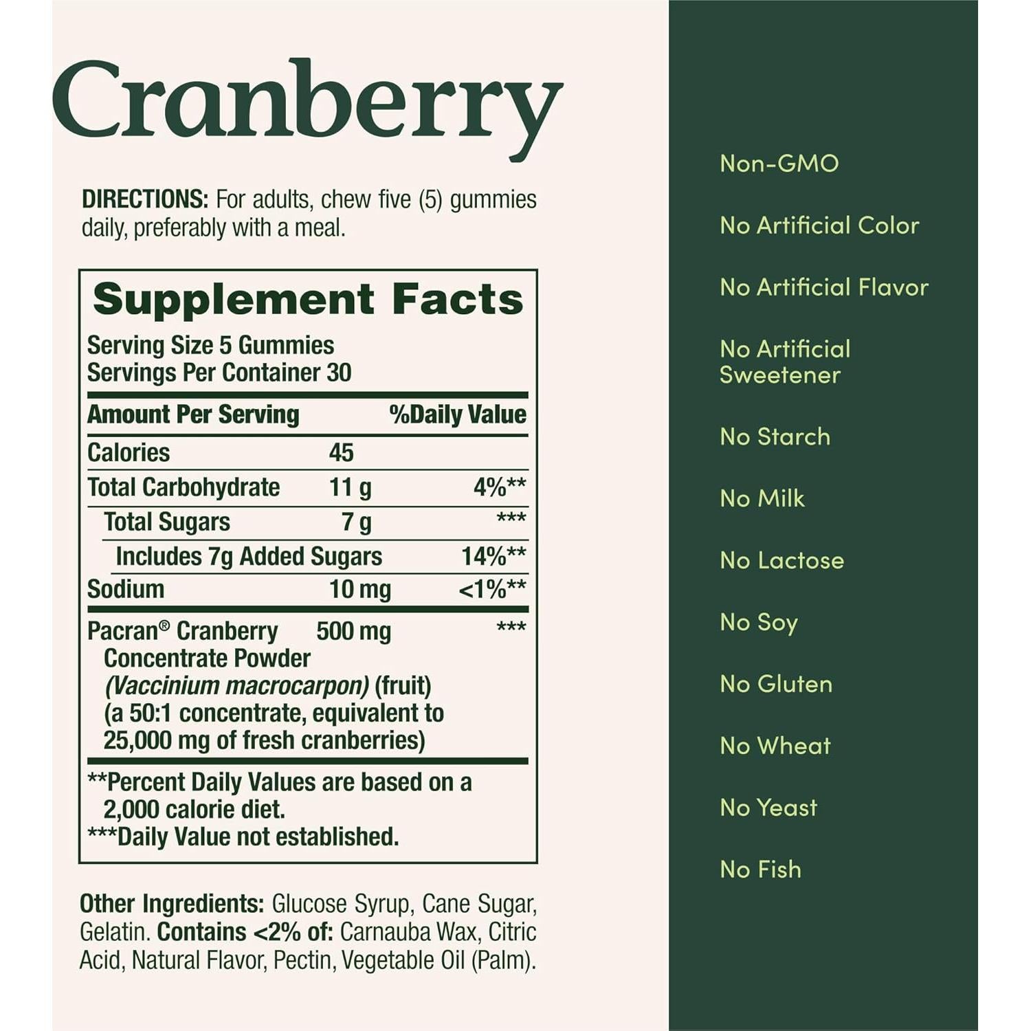 Gomitas de Arándano Nature's Bounty 500 mg 150 Ct