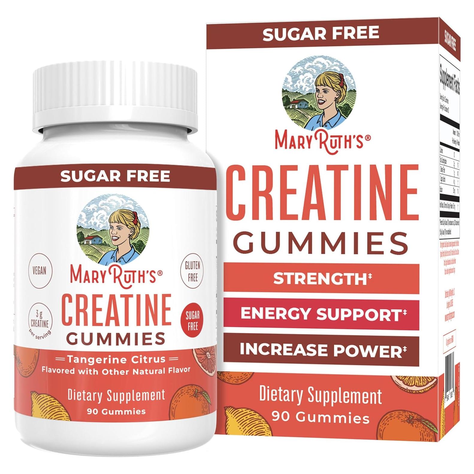Gomitas de Creatina MaryRuth 90 Unidades Sabor Mandarina