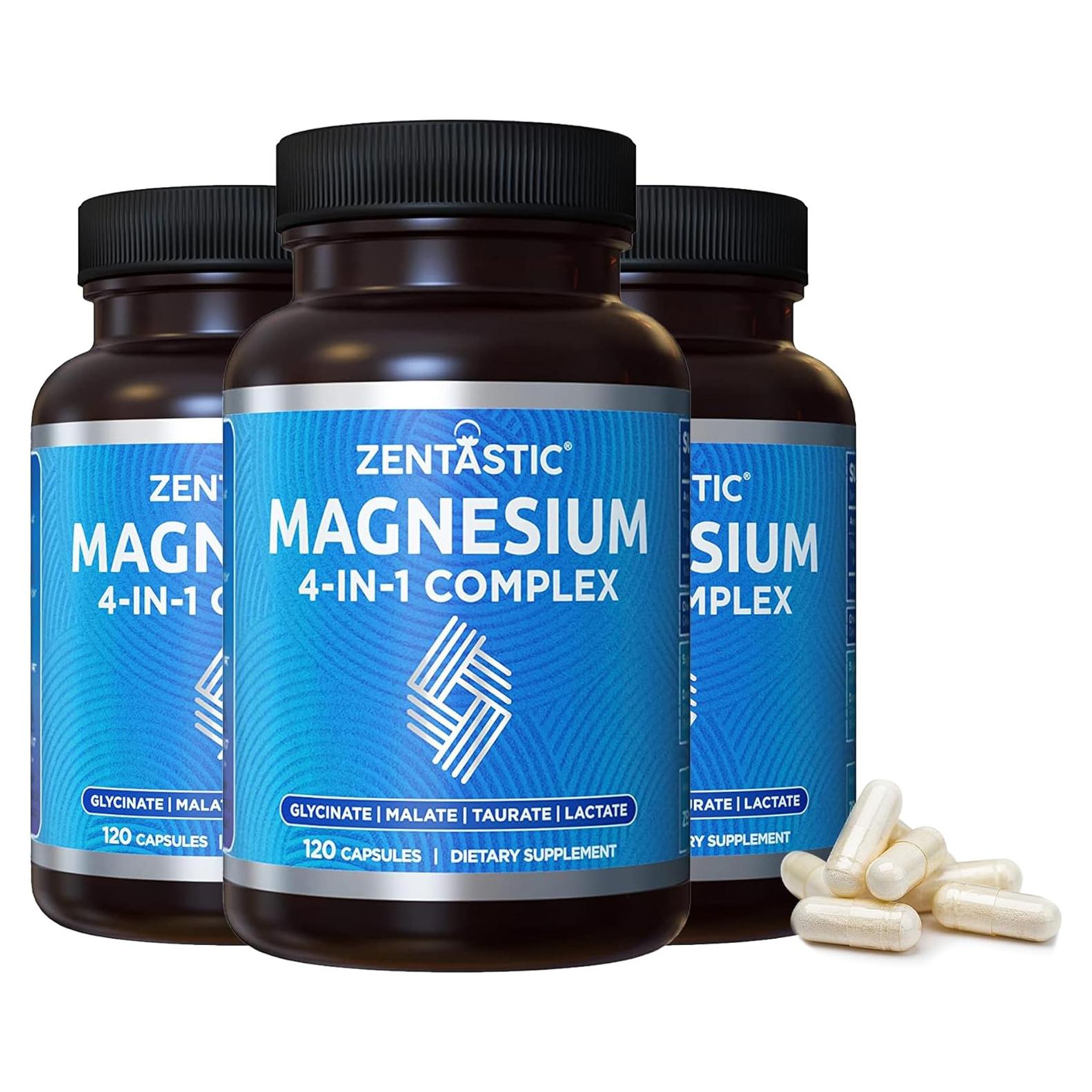 Complejo de Magnesio Zentastic 360 Cápsulas - Glicinato, Malato, Taurato