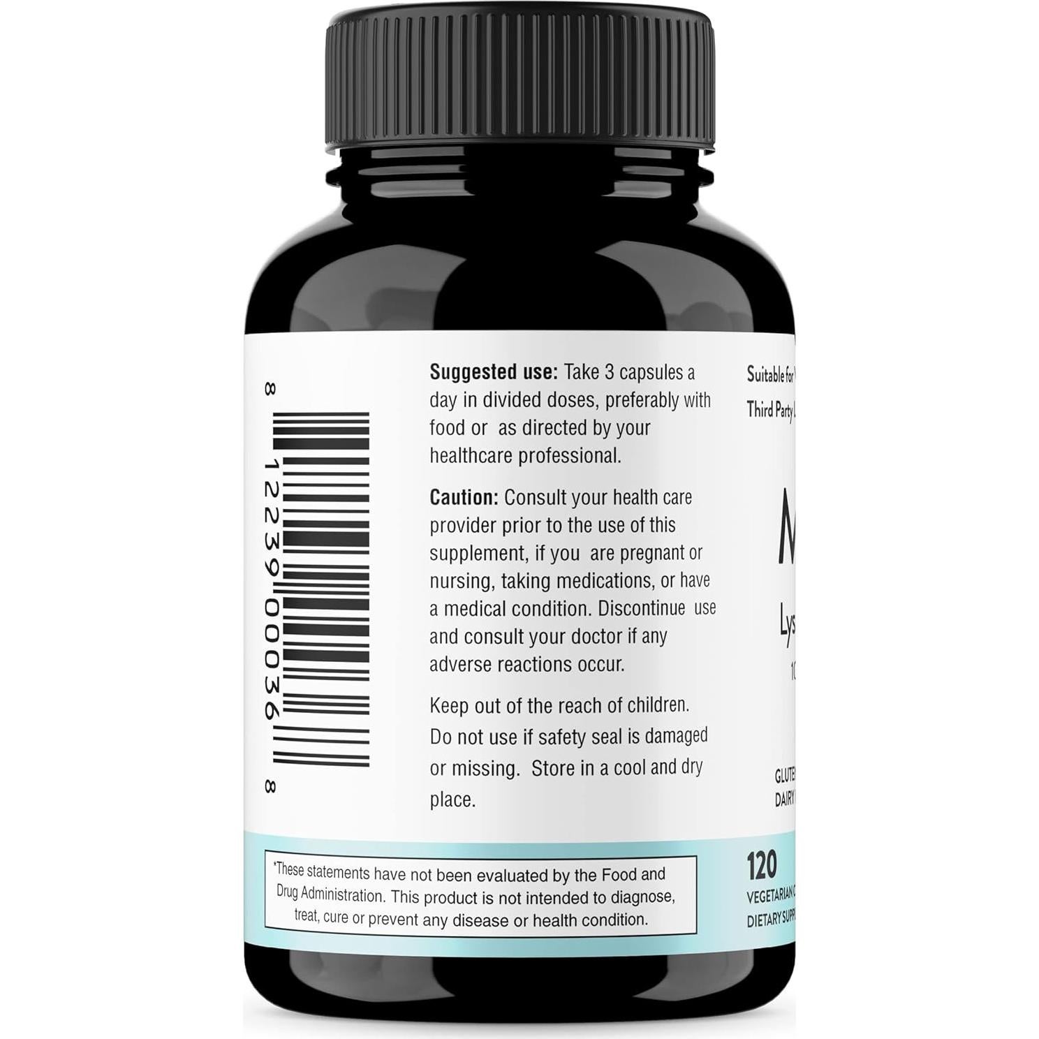 Glicinato de Magnesio Lisina Sandhu 120 Cápsulas Veganas