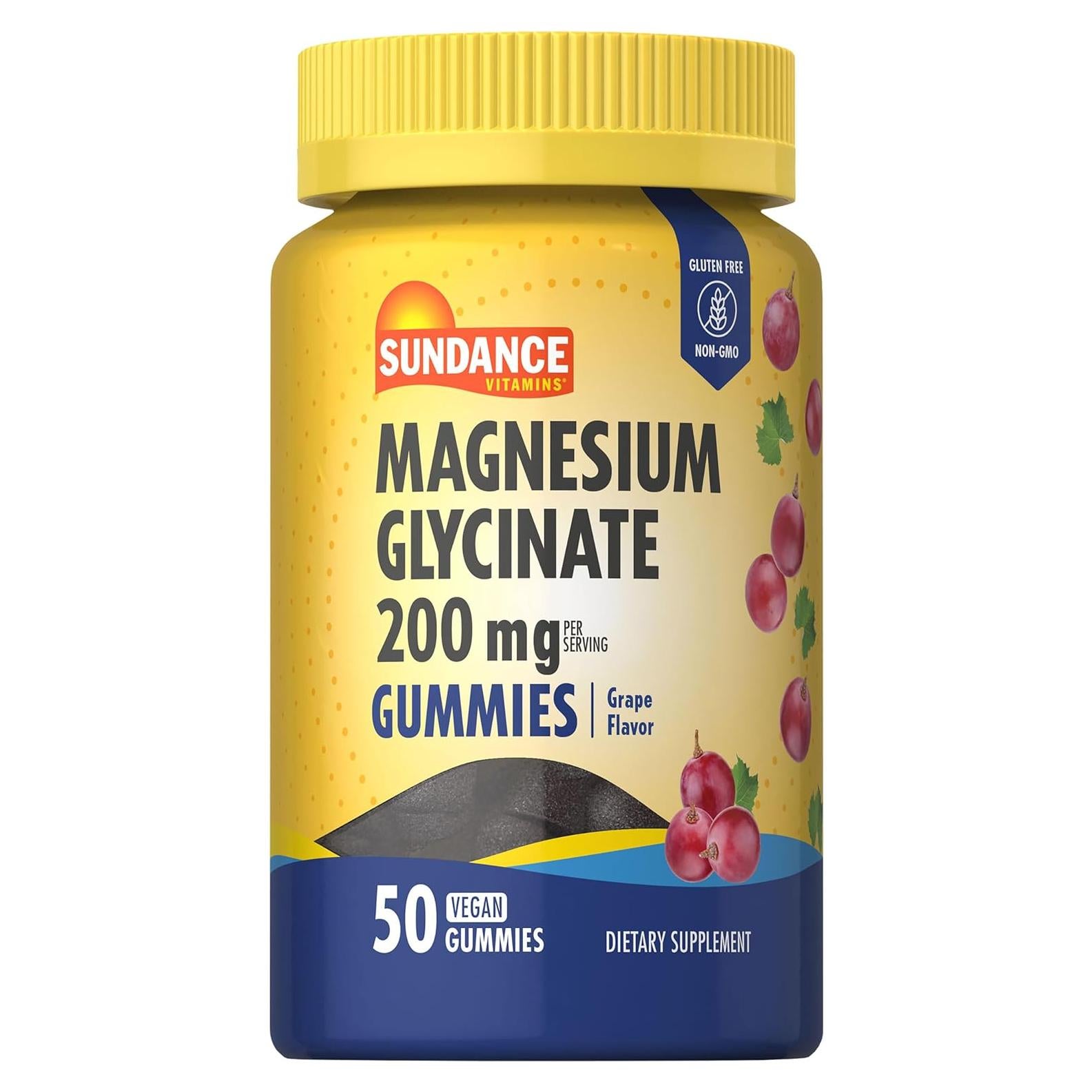 Gomitas de Magnesio Glicinato Sundance 200mg 50 Unidades Sabor Uva
