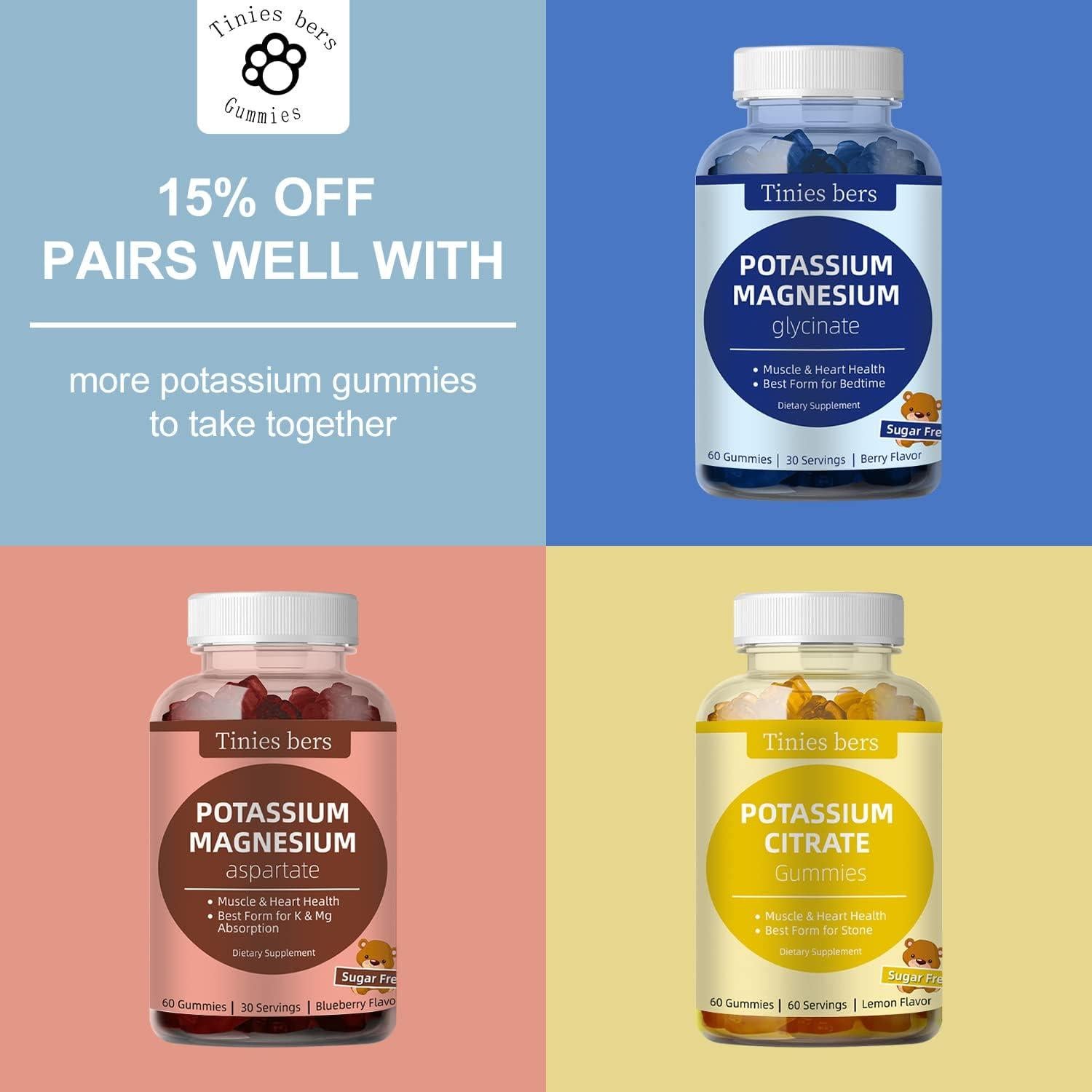 Gomitas de Potasio y Magnesio Tinies Bers 120 g Sin Azúcar