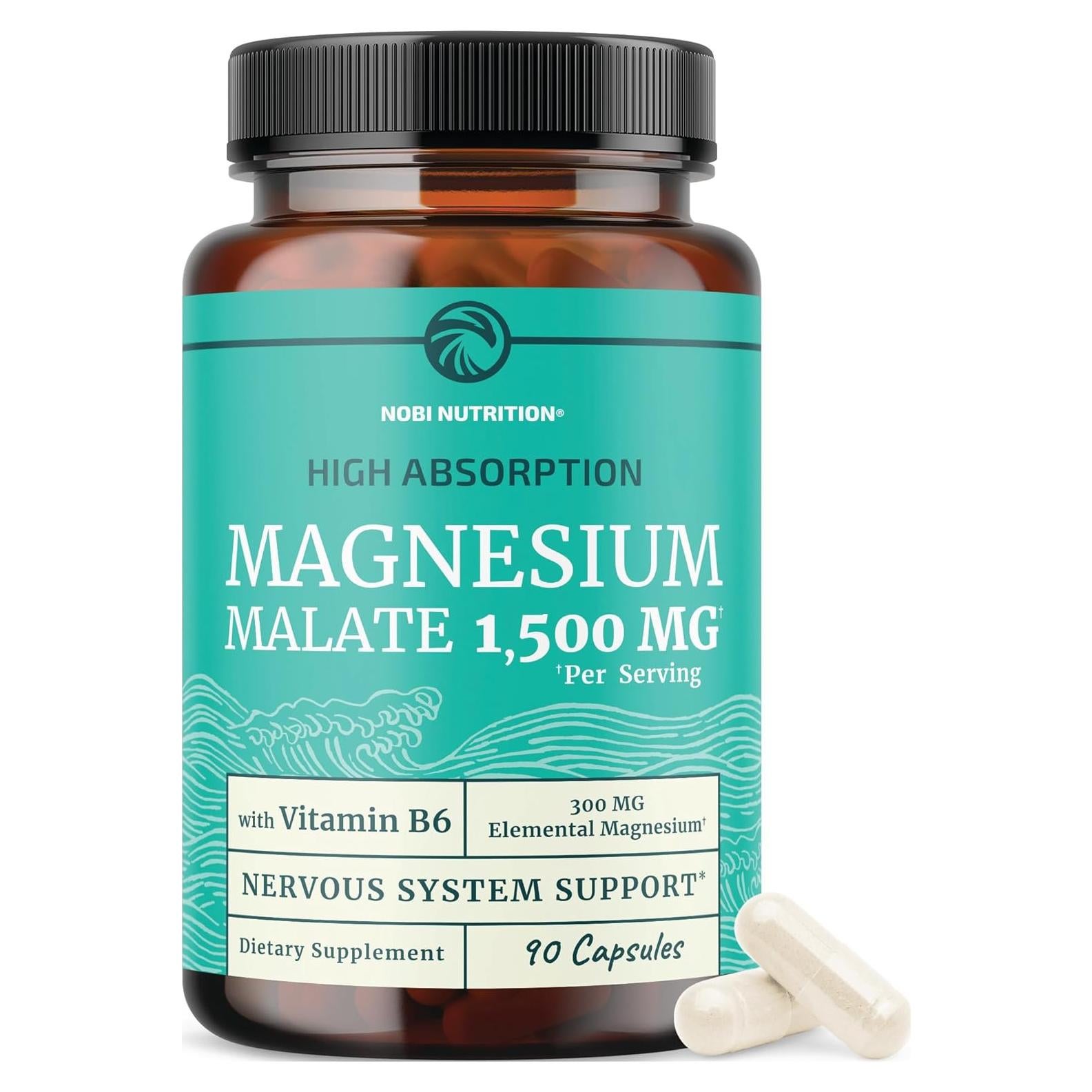 Malato de Magnesio 1500MG Nobi Nutrition - 300MG Elementales